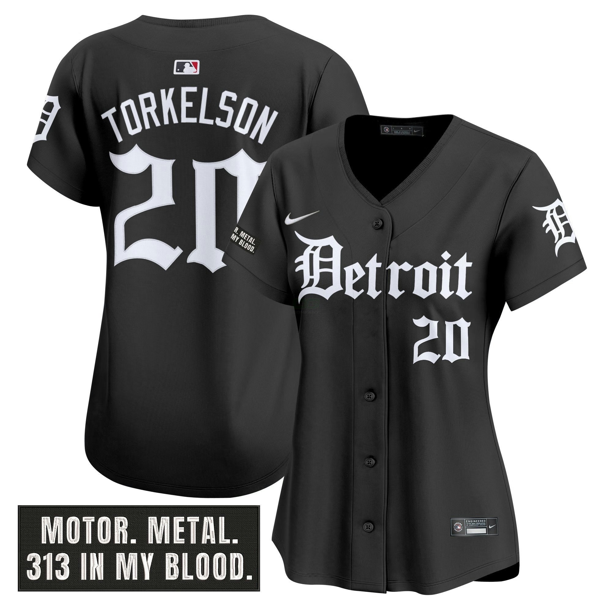 Camisa MLB Women’s Detroit ‘Motor Gothic Edition’ Vapor Premier Limited Jersey