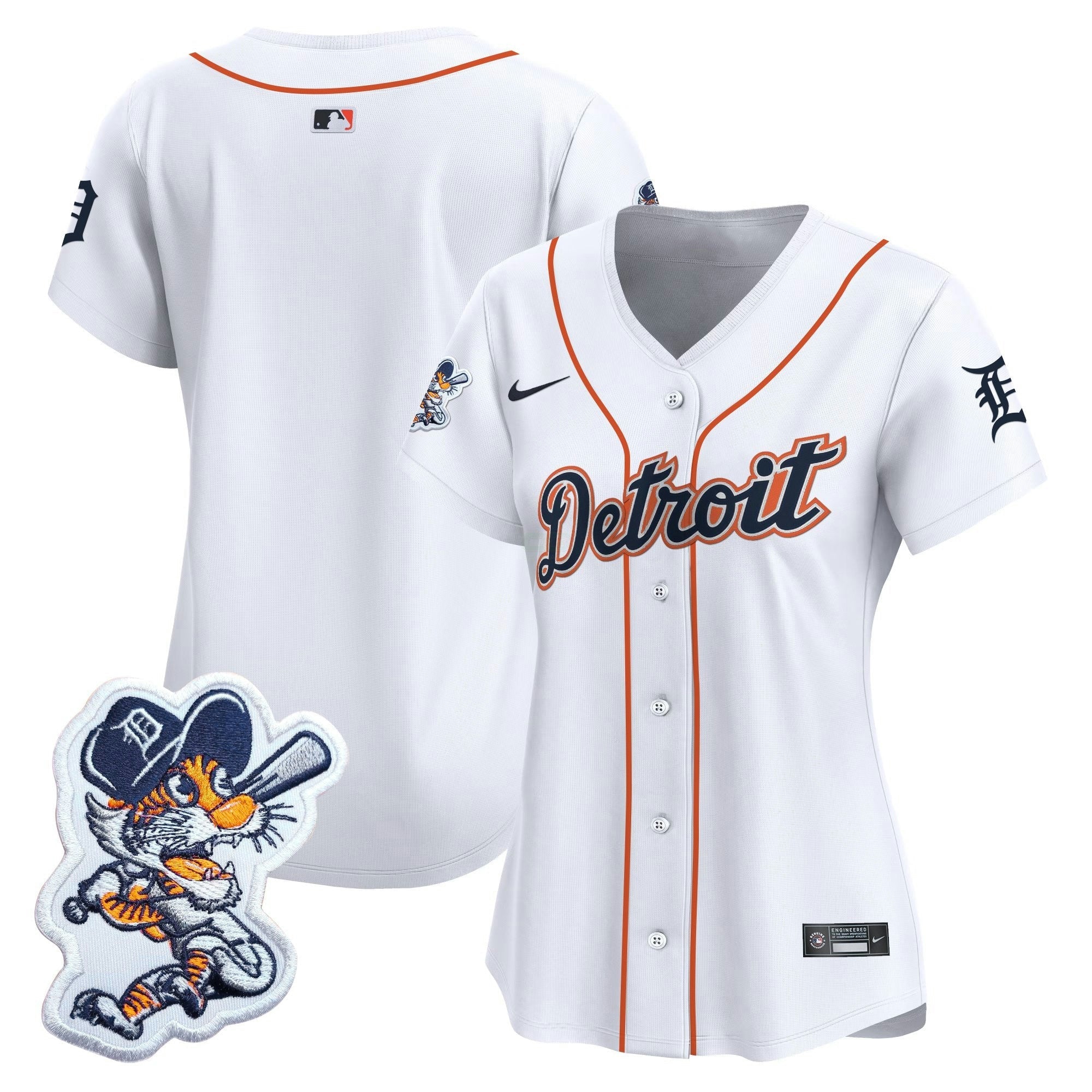 Camisa MLB Women’s Detroit Paws Patch Vapor Premier Limited Jersey