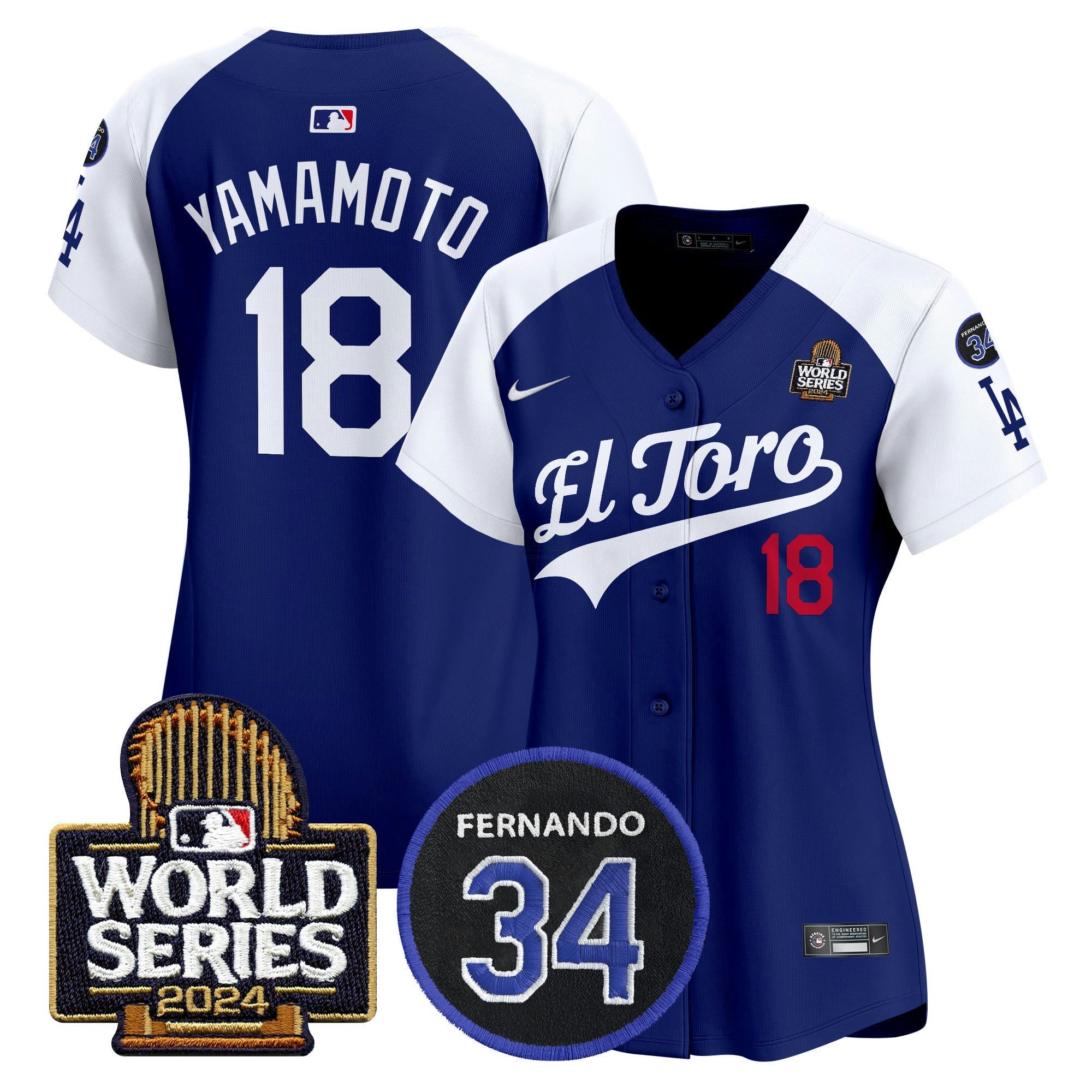 Camisa MLB Women’s El Toro 2024 World Series Patch Vapor Premier Limited Jersey