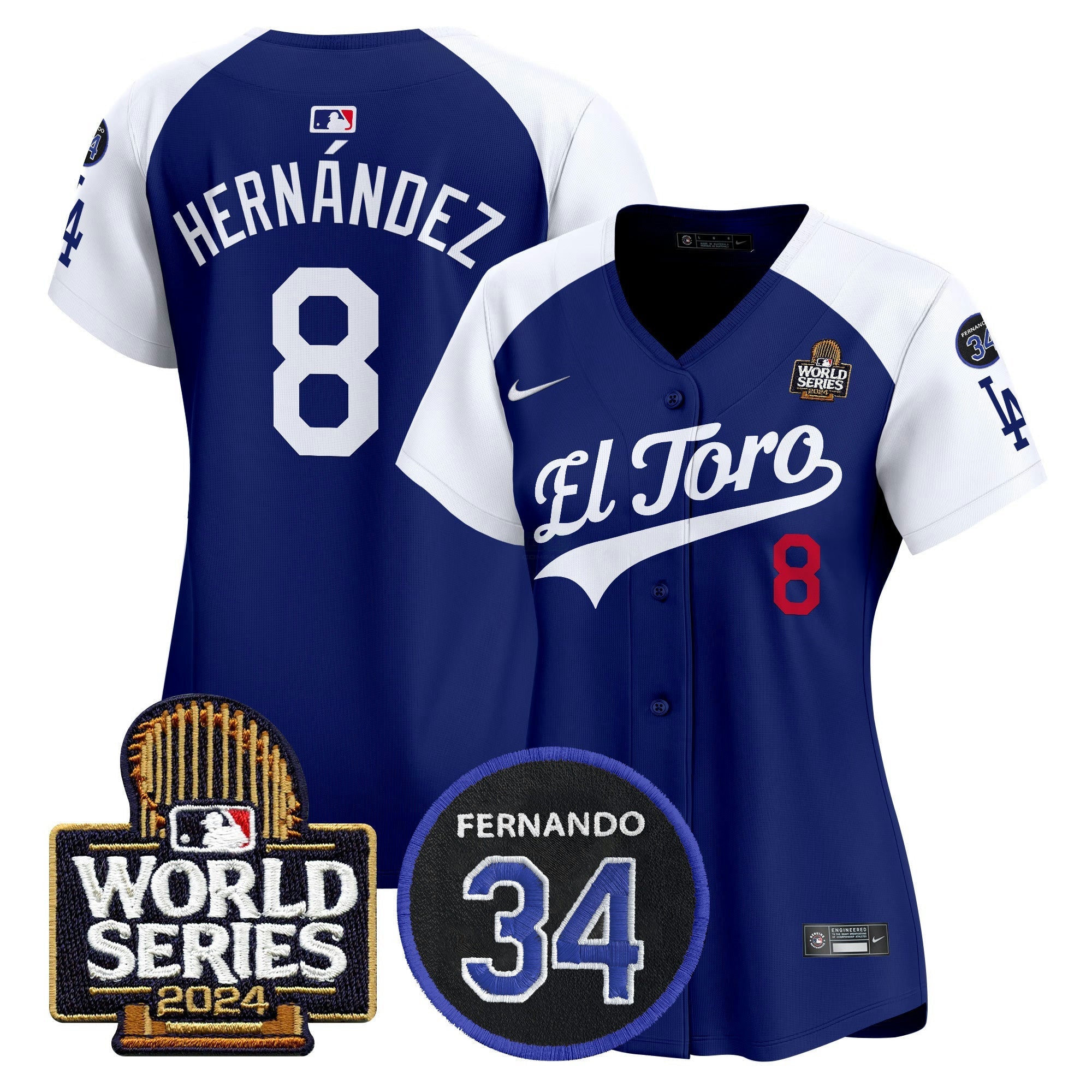 Camisa MLB Women’s El Toro 2024 World Series Patch Vapor Premier Limited Jersey