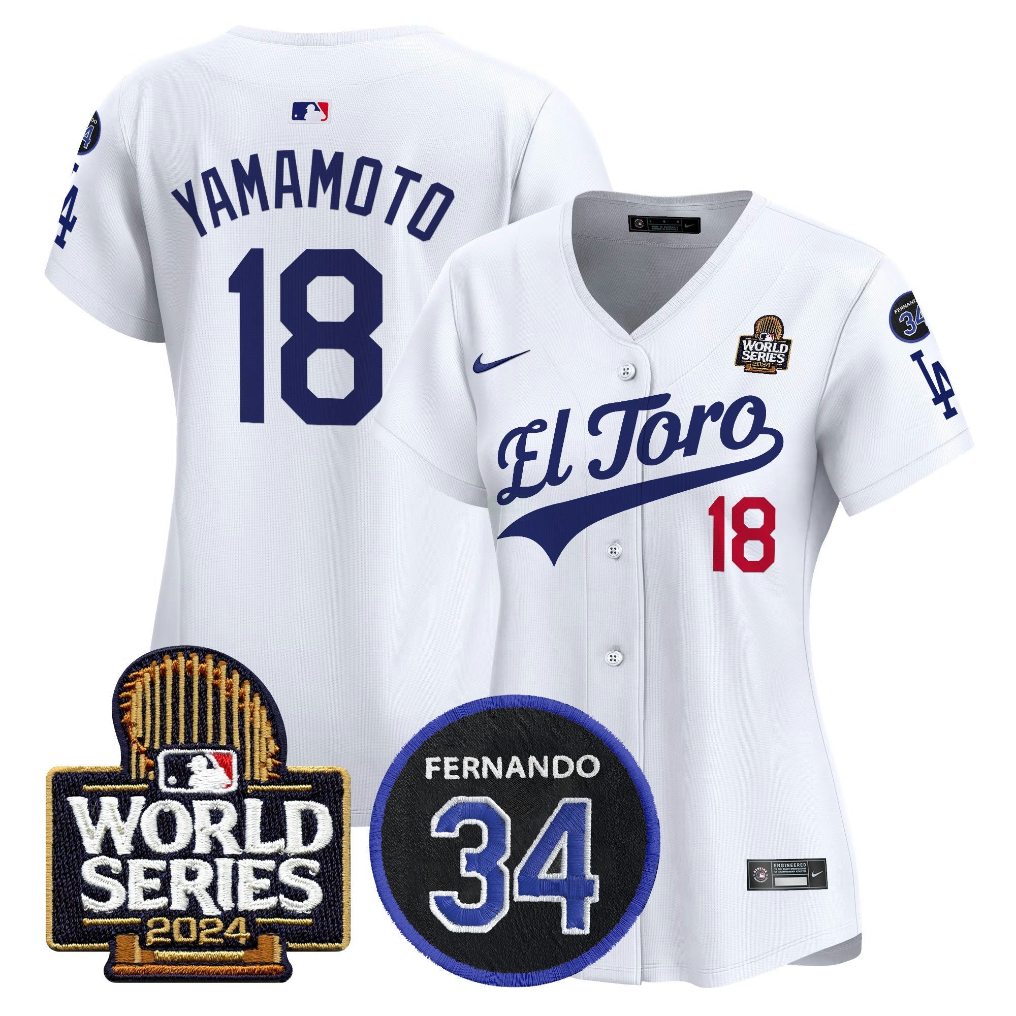 Camisa MLB Women’s El Toro 2024 World Series Patch Vapor Premier Limited Jersey