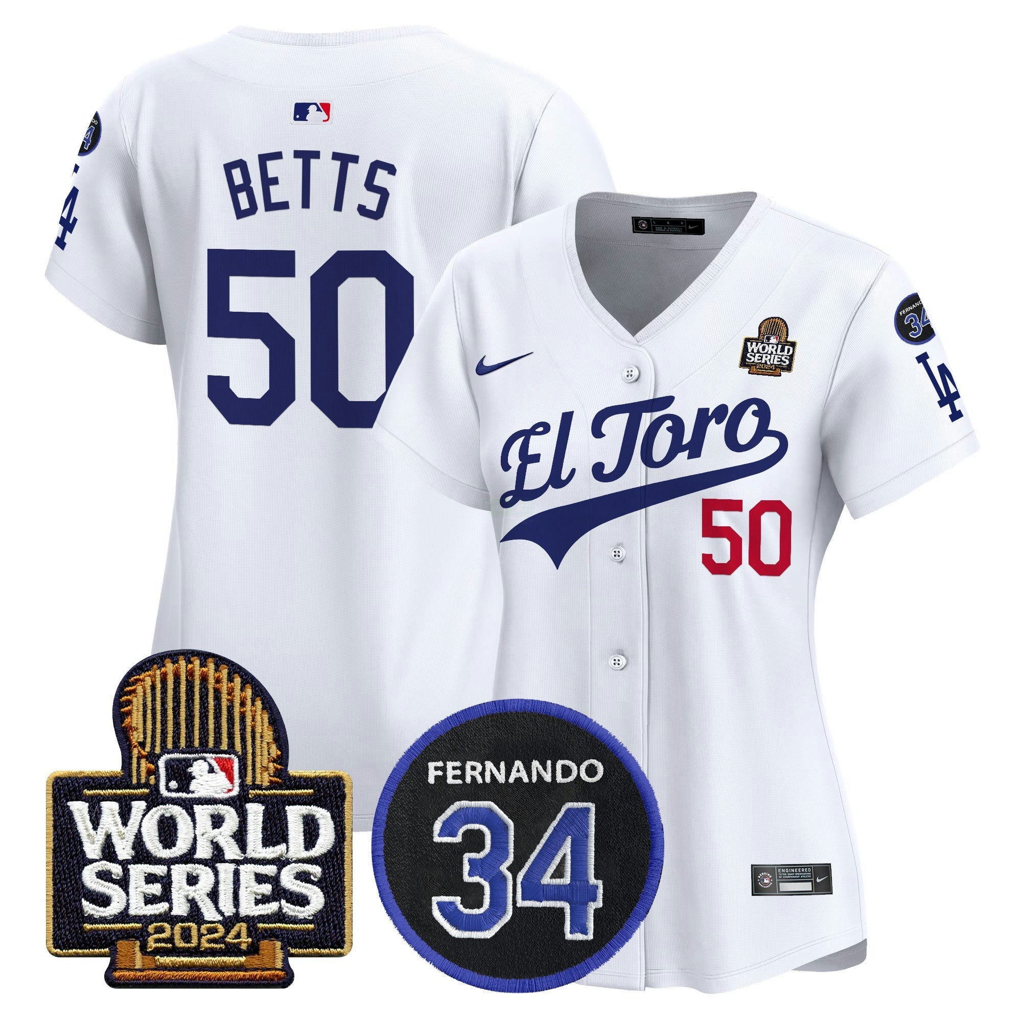 Camisa MLB Women’s El Toro 2024 World Series Patch Vapor Premier Limited Jersey