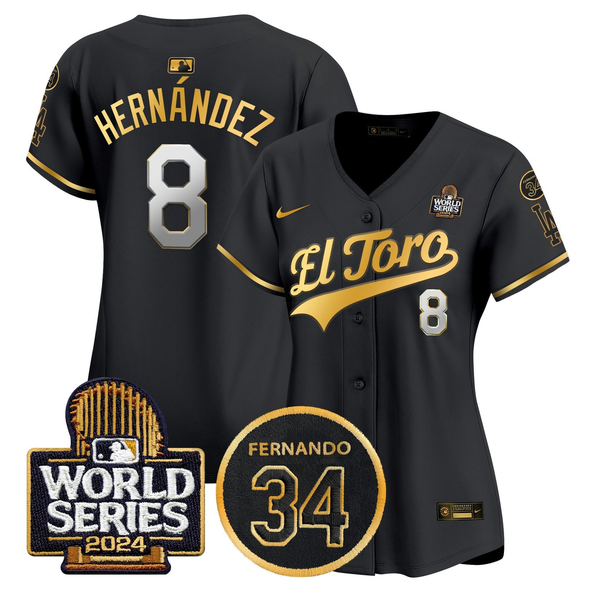 Camisa MLB Women’s El Toro 2024 World Series Patch Vapor Premier Limited Jersey