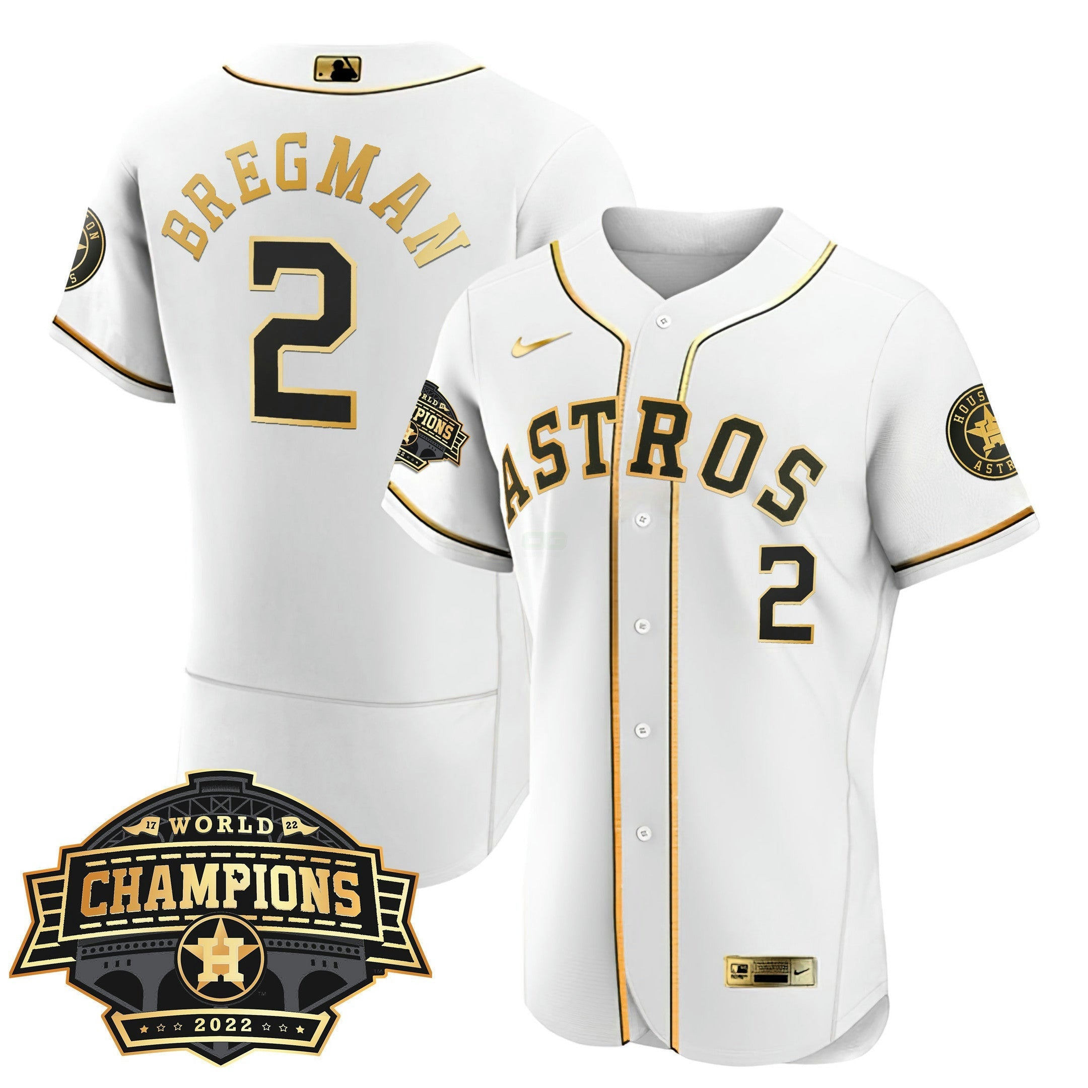 Camisa MLB Women’s Houston 2022 World Series Champions Patch Limited Jersey