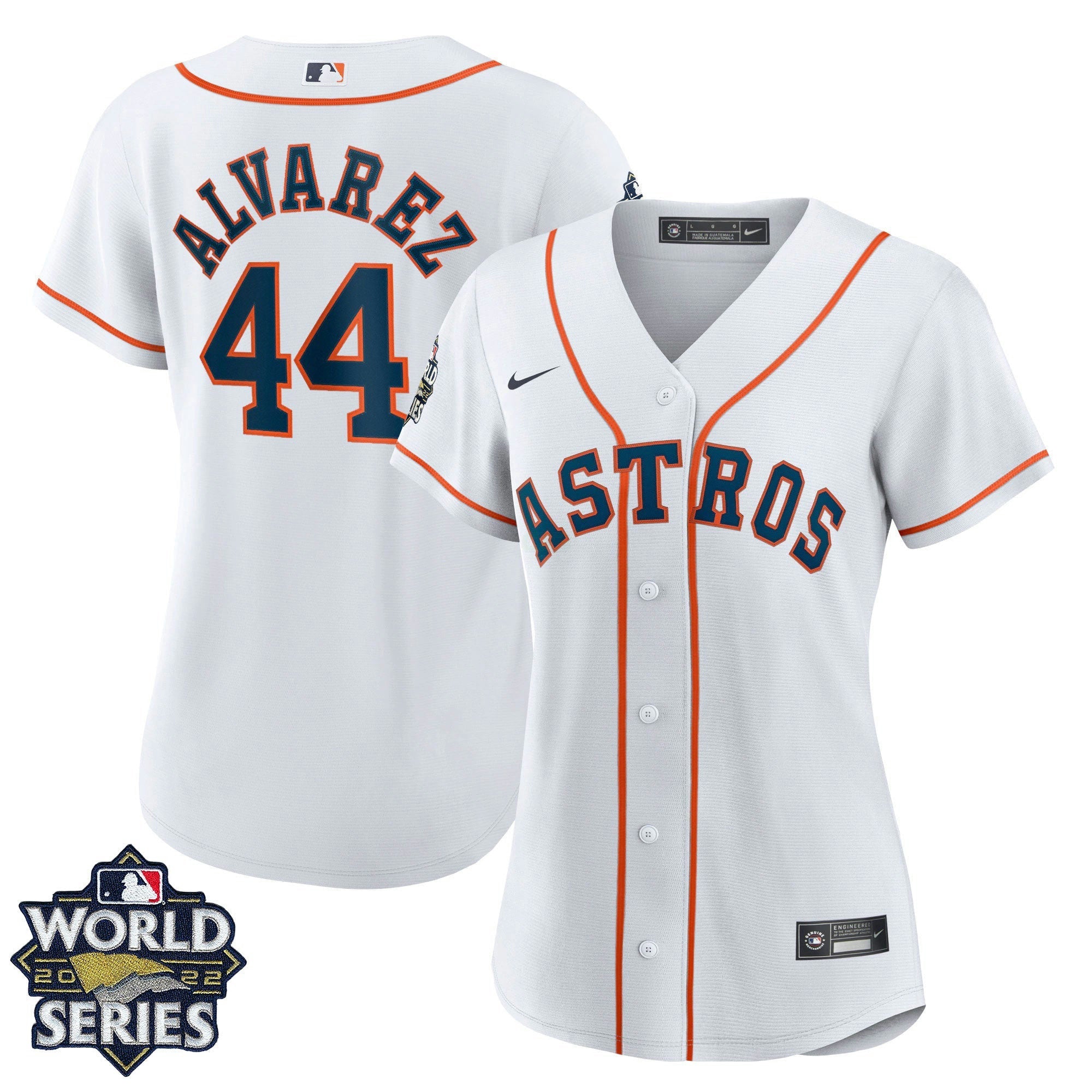 Camisa MLB Women’s Houston 2022 World Series Home Player Jersey – Branca - Women