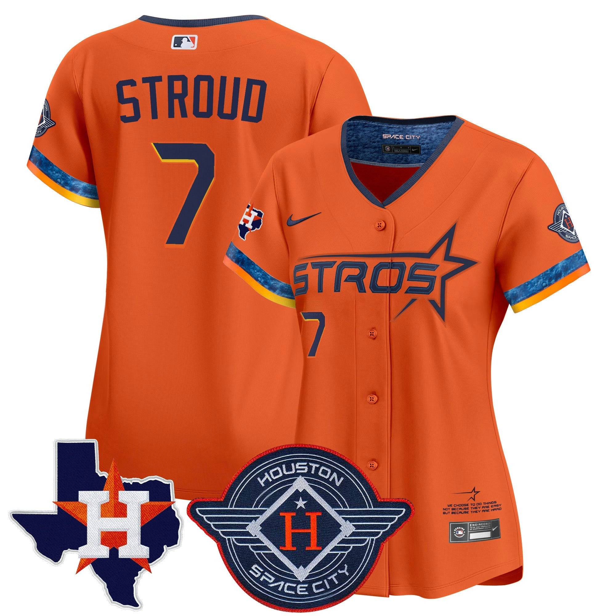 Camisa MLB Women’s Houston 2025 City Connect Texas Patch Vapor Premier Limited Jersey