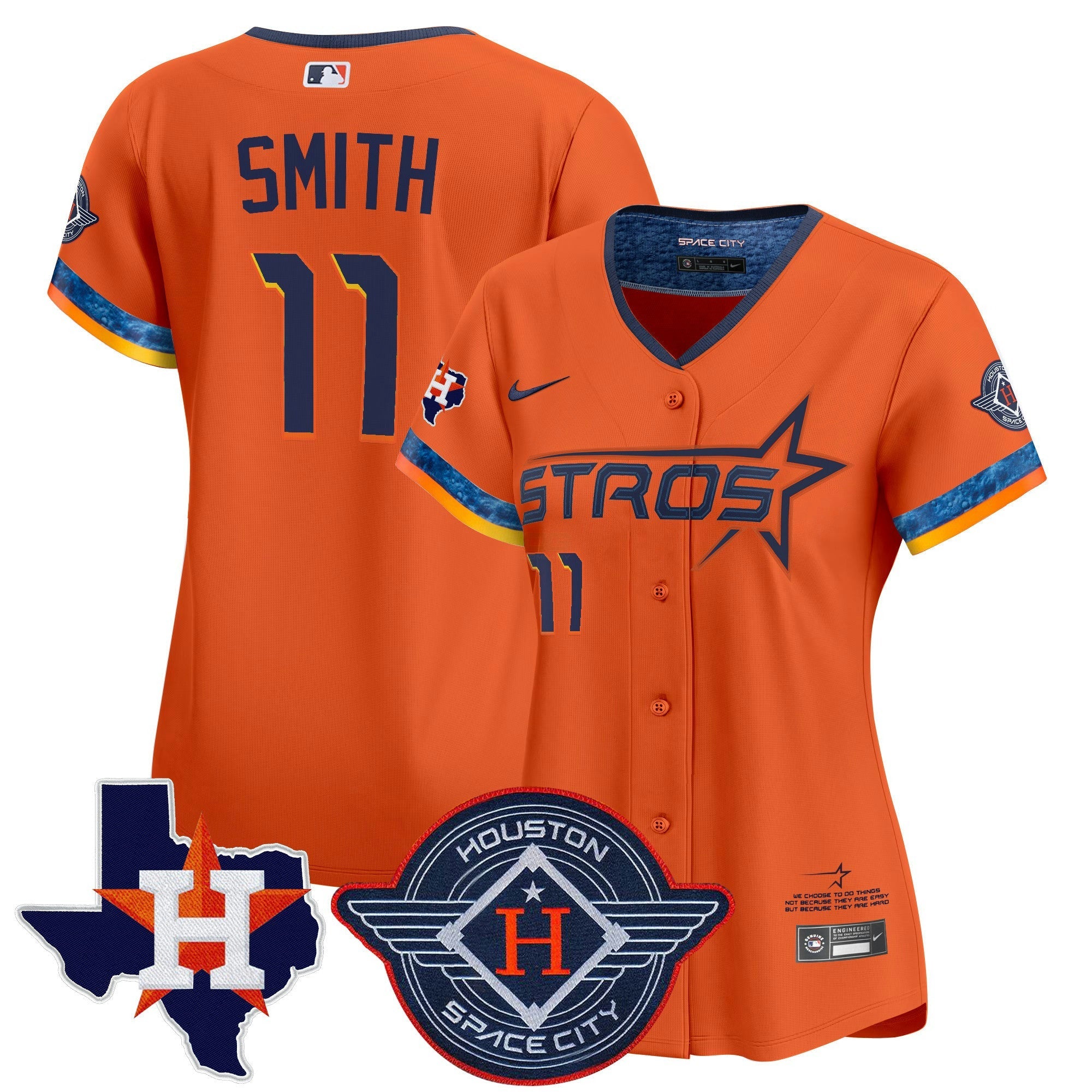 Camisa MLB Women’s Houston 2025 City Connect Texas Patch Vapor Premier Limited Jersey