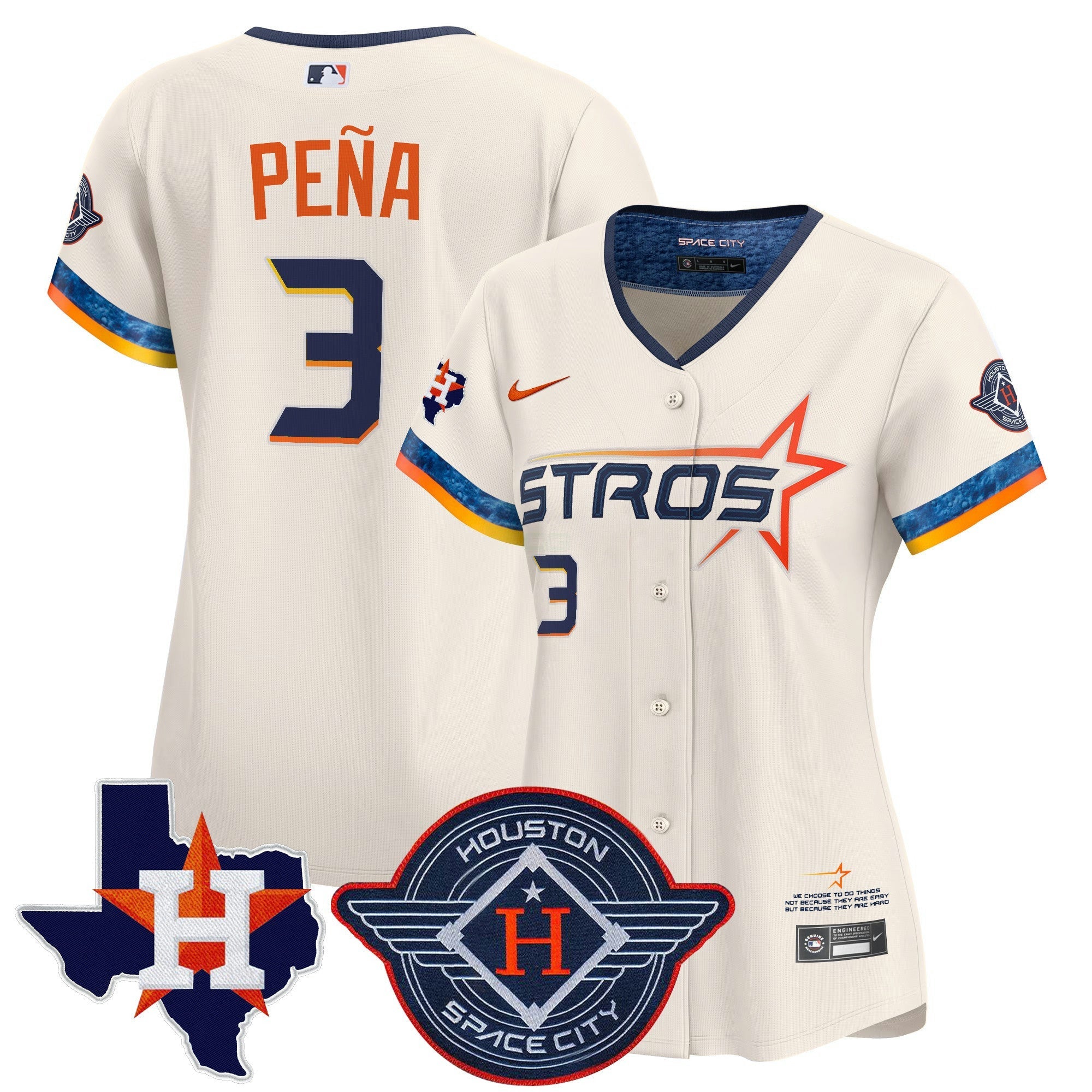 Camisa MLB Women’s Houston 2025 City Connect Texas Patch Vapor Premier Limited Jersey