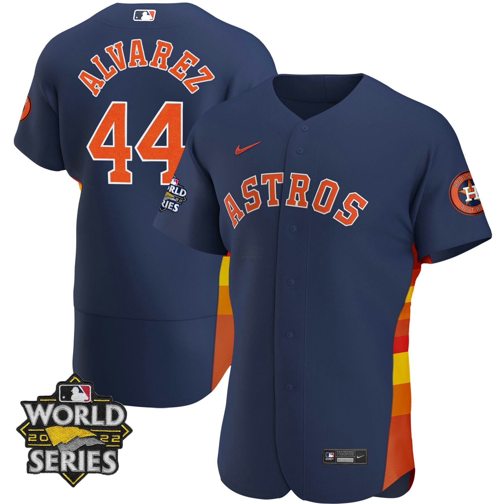 Camisa MLB Women’s Houston Alternativa Azul Marinho 2022 World Series Player Jersey