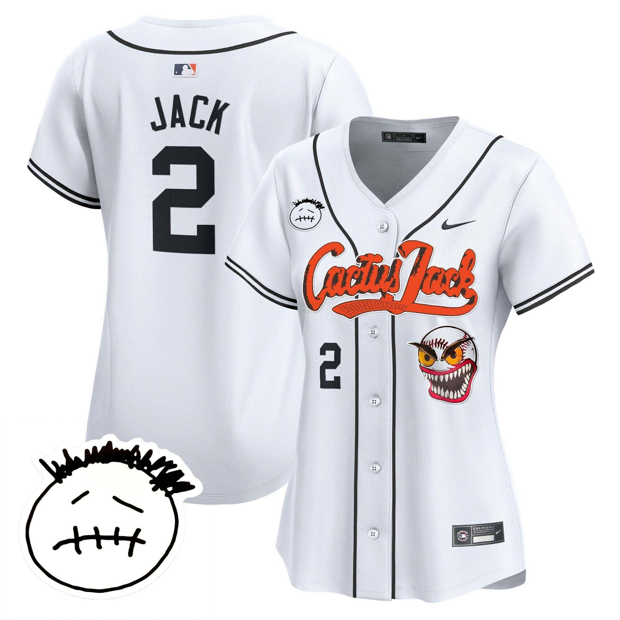 Camisa MLB Women’s Houston Cactus Jack Patch Vapor Premier Limited Jersey V3 – Stitched