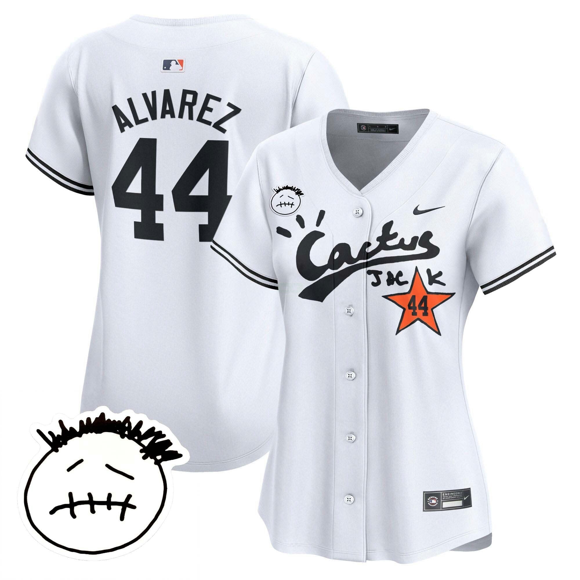 Camisa MLB Women’s Houston Cactus Jack Patch Vapor Premier Limited Jersey V4 – Stitched