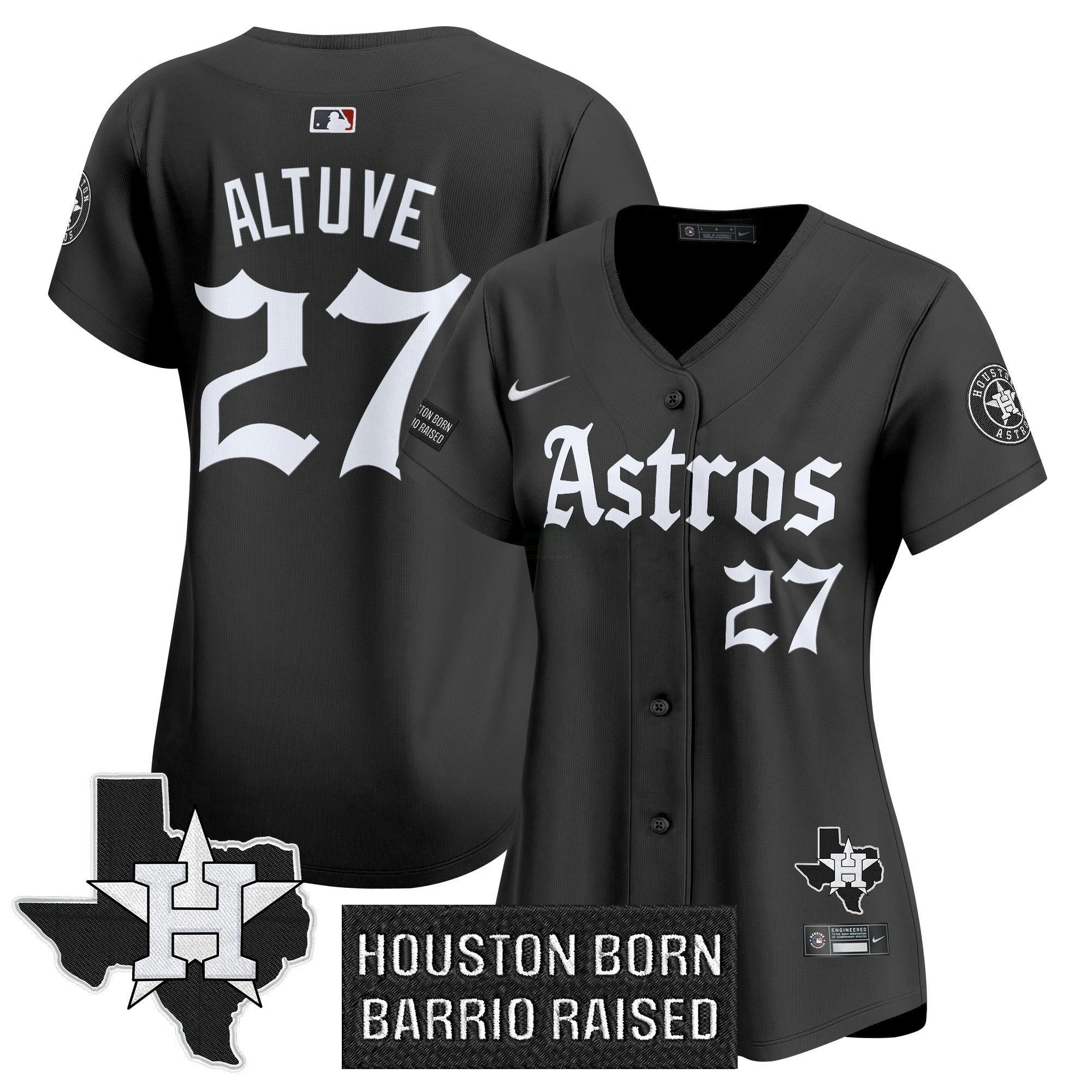 Camisa MLB Women’s Houston ‘Gothic Edition’ Vapor Premier Limited Jersey