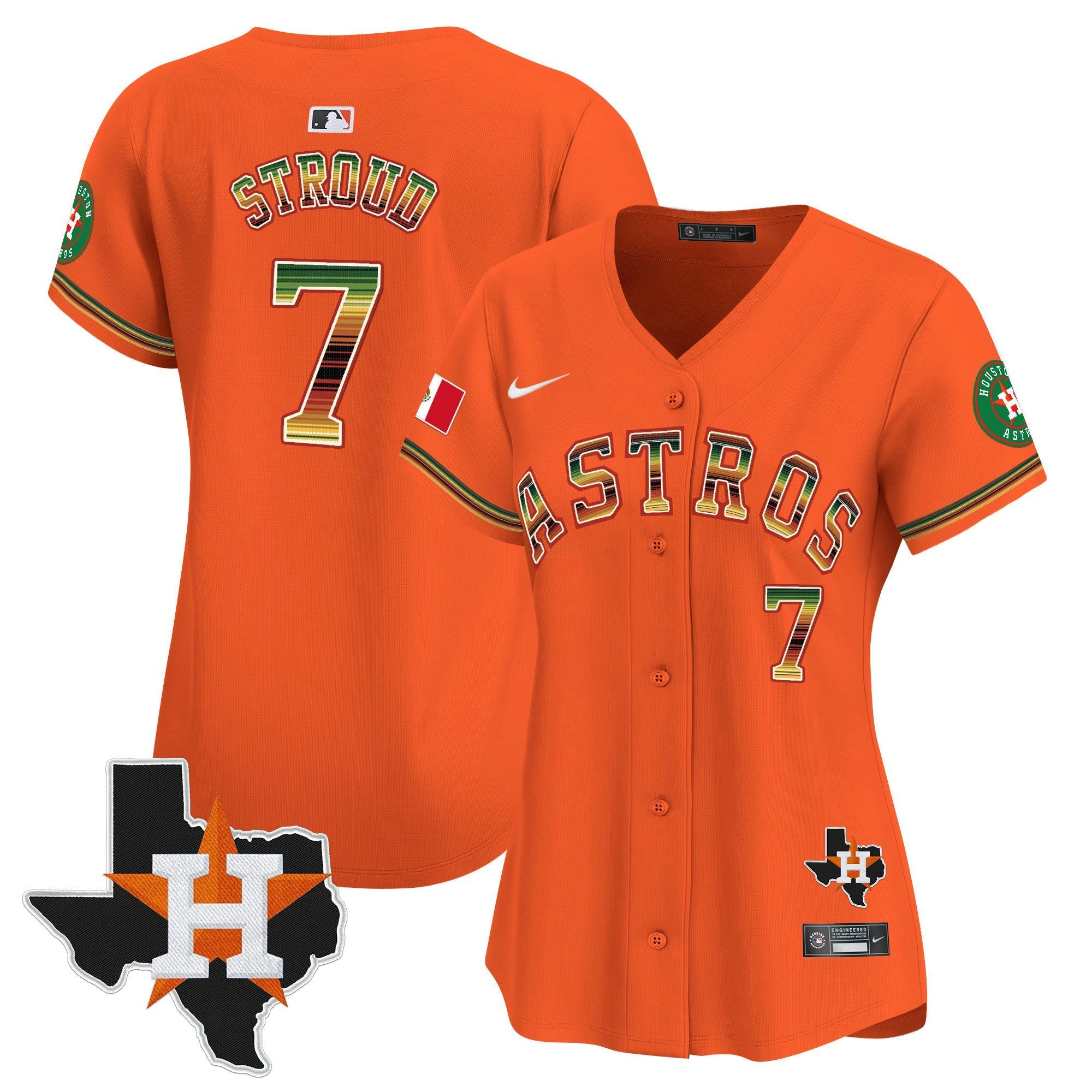 Camisa MLB Women’s Houston Mexico Traditional Style Vapor Premier Limited Jersey