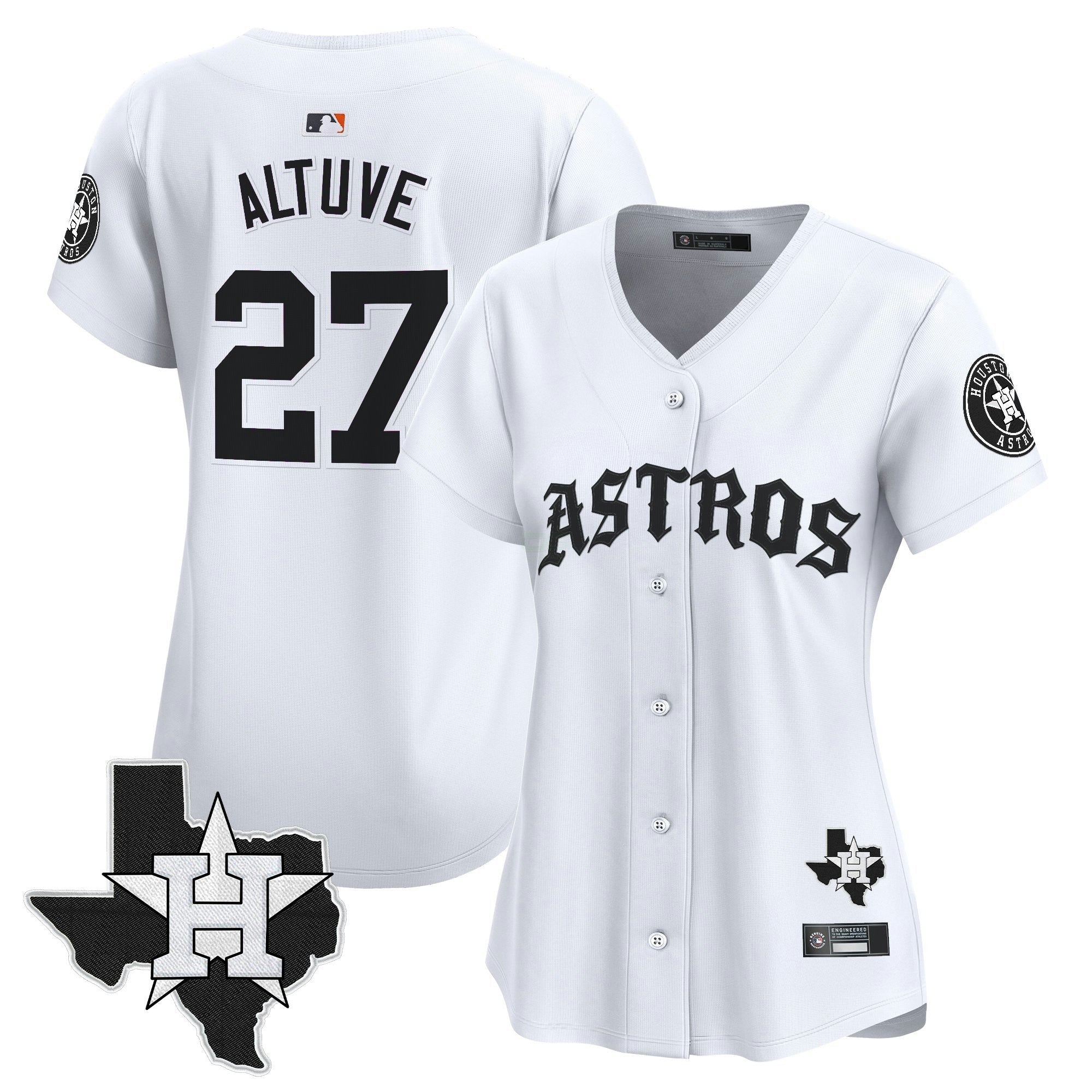 Camisa MLB Women’s Houston ‘Old English Edition’ Vapor Premier Limited Jersey
