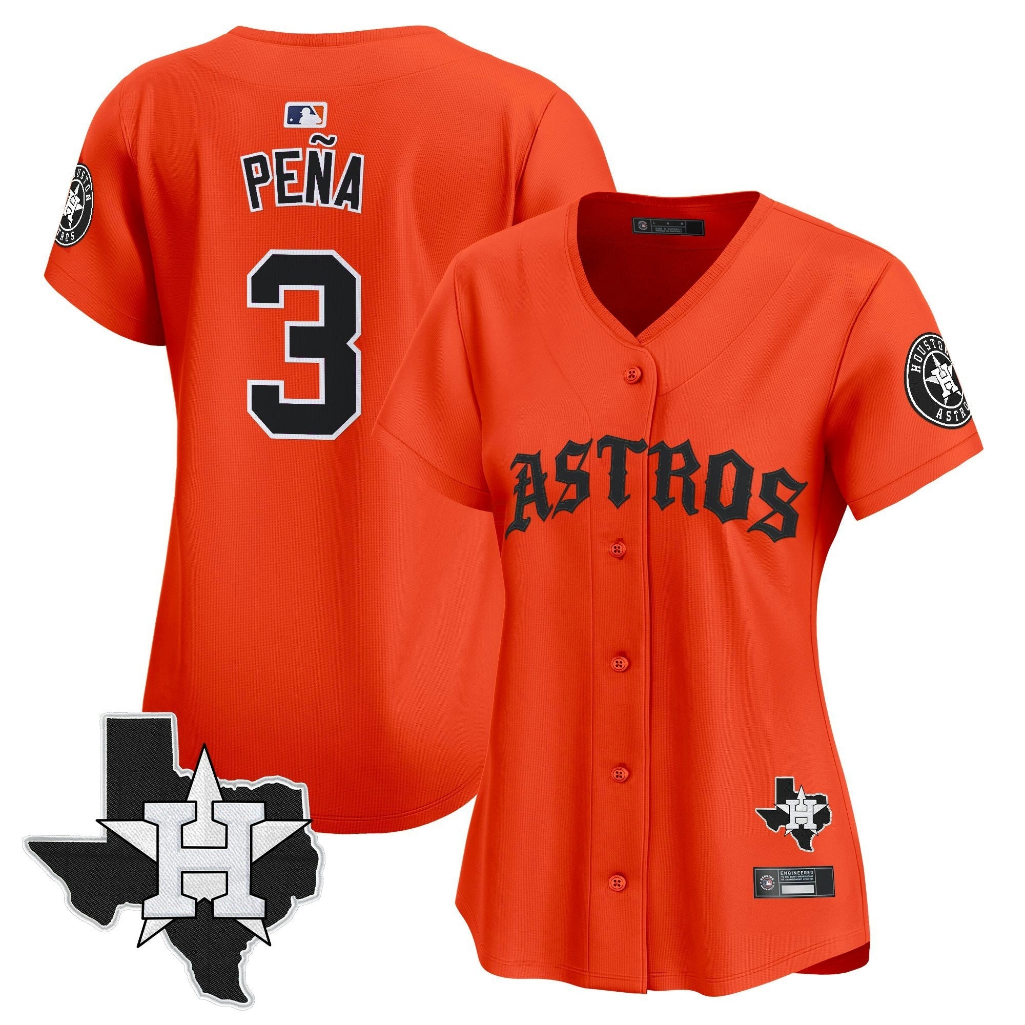 Camisa MLB Women’s Houston ‘Old English Edition’ Vapor Premier Limited Jersey