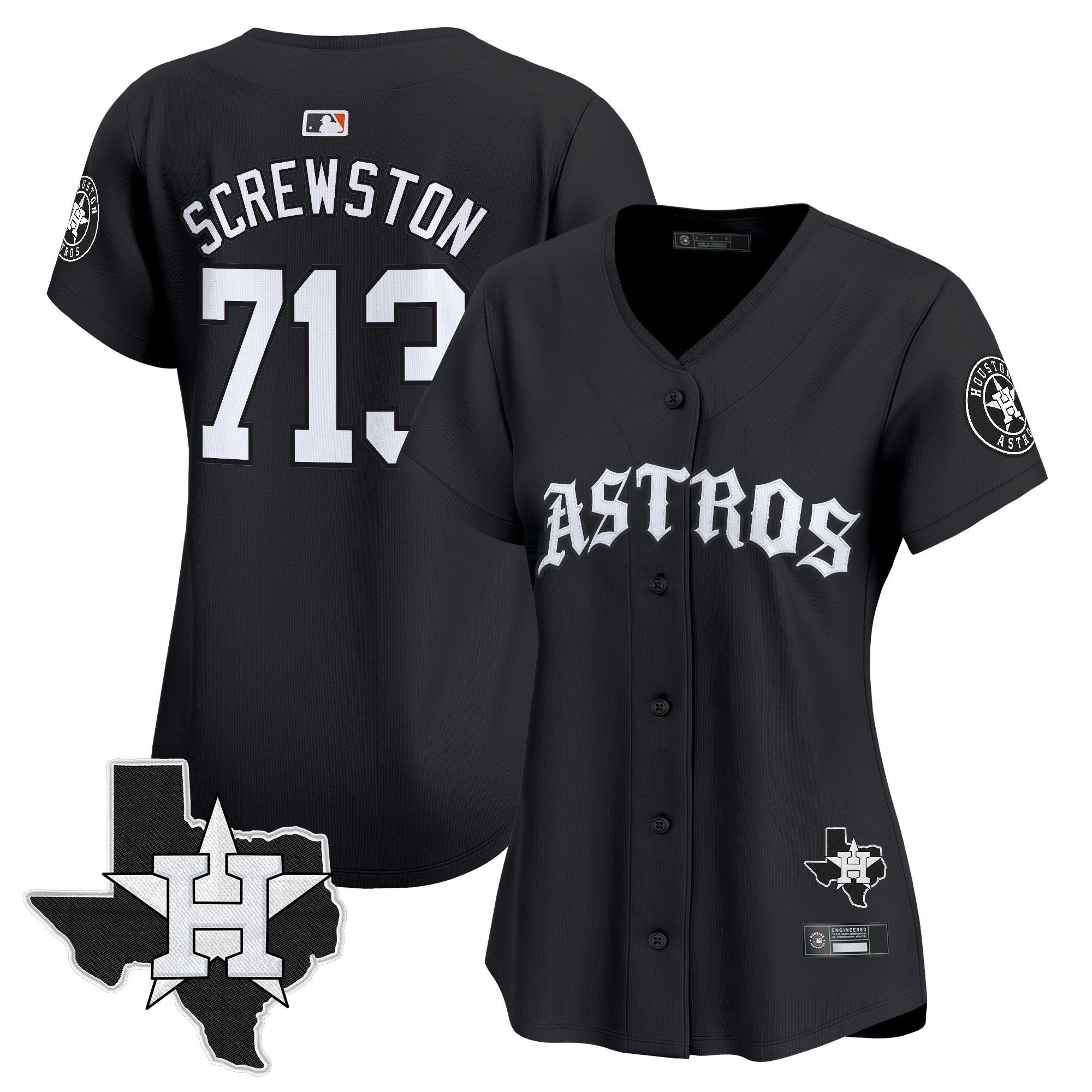 Camisa MLB Women’s Houston ‘Old English Edition’ Vapor Premier Limited Jersey