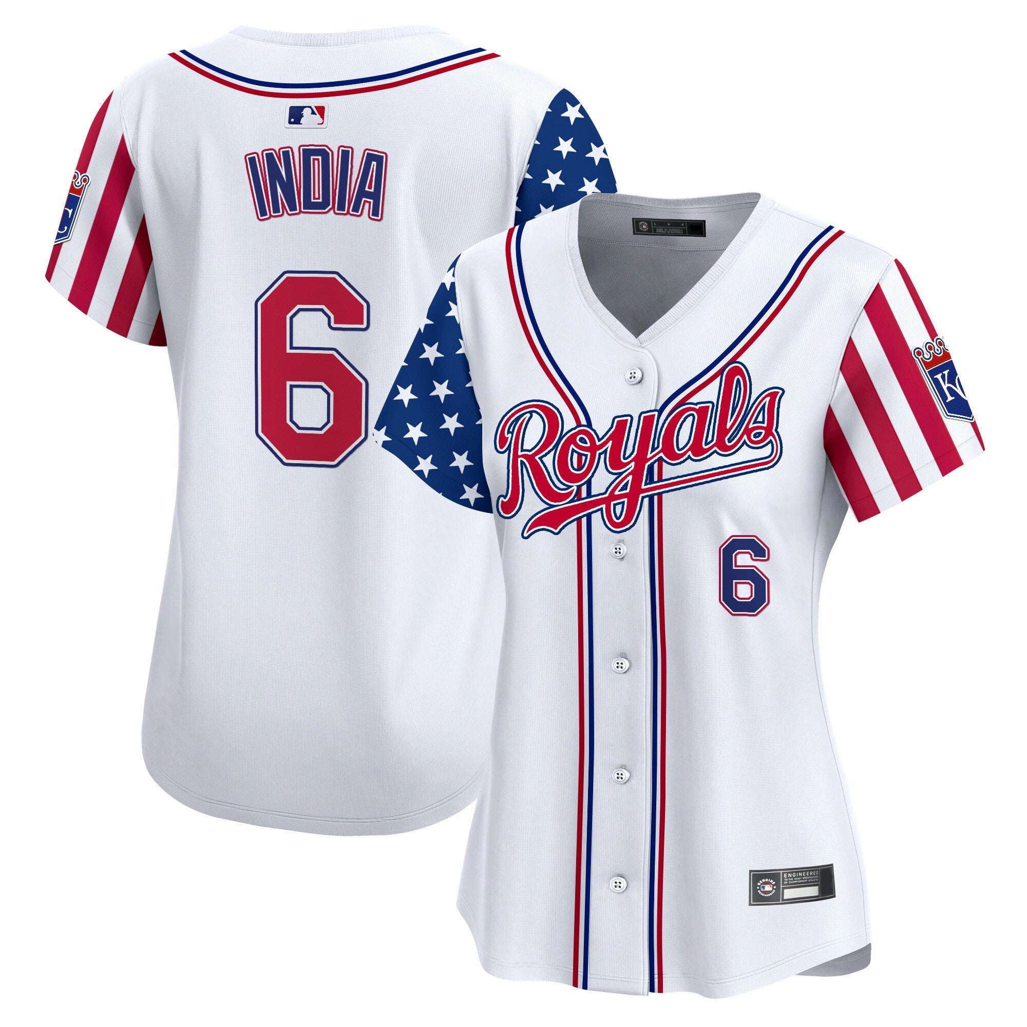 Camisa MLB Women’s Kansas City 2025 Independence Day Vapor Premier Limited Jersey