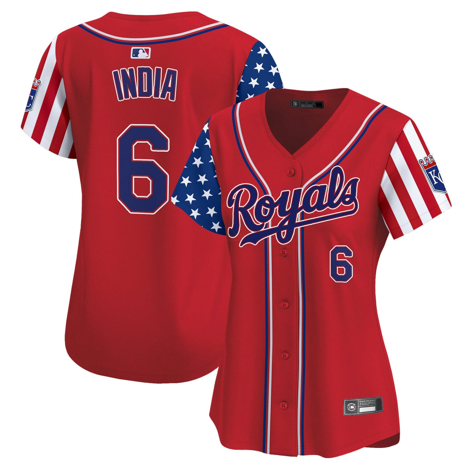 Camisa MLB Women’s Kansas City 2025 Independence Day Vapor Premier Limited Jersey