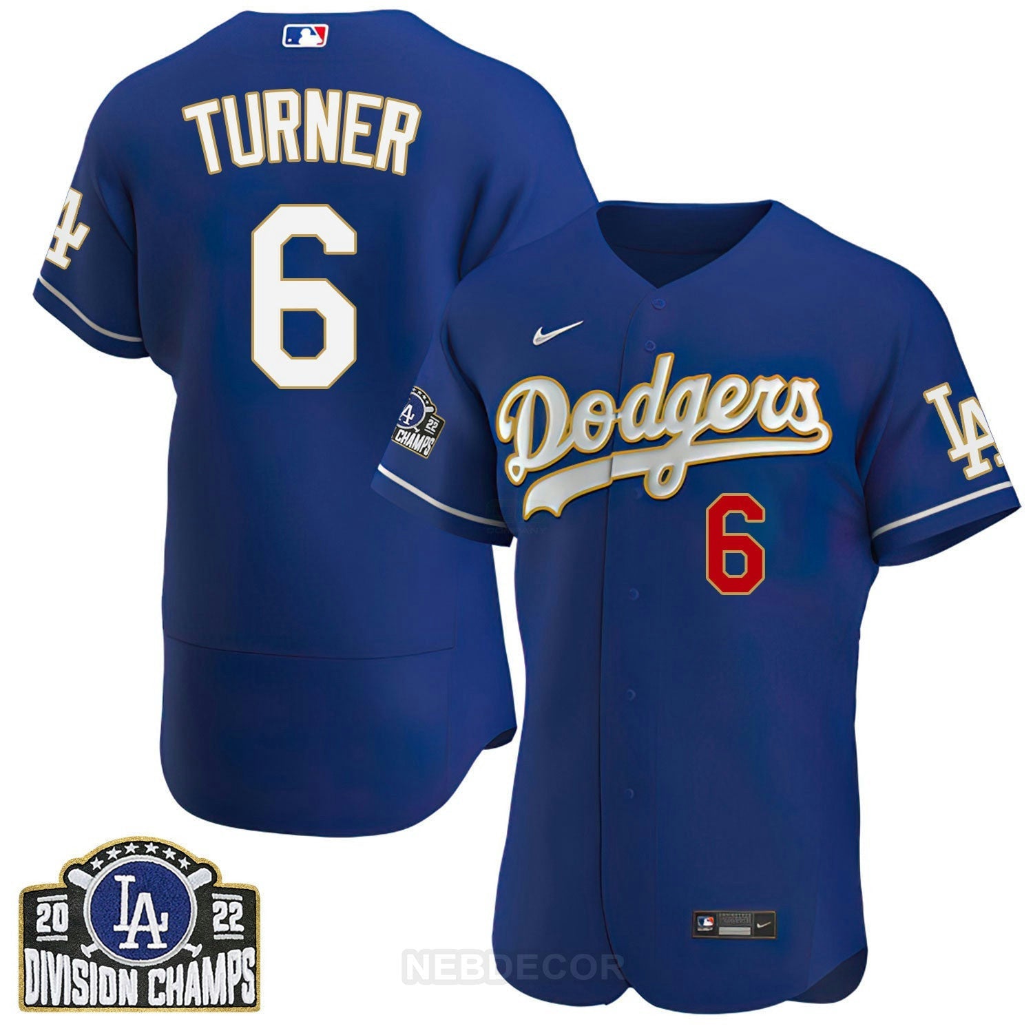 Camisa MLB Women’s Los Angeles Patch NL West Division Champions 2022 Jersey