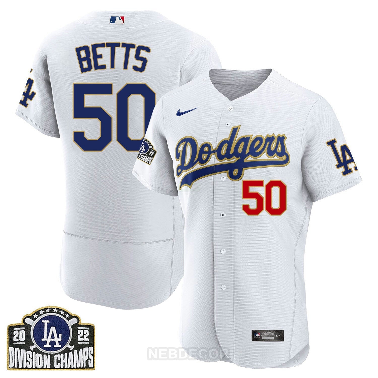 Camisa MLB Women’s Los Angeles Patch NL West Division Champions 2022 Jersey