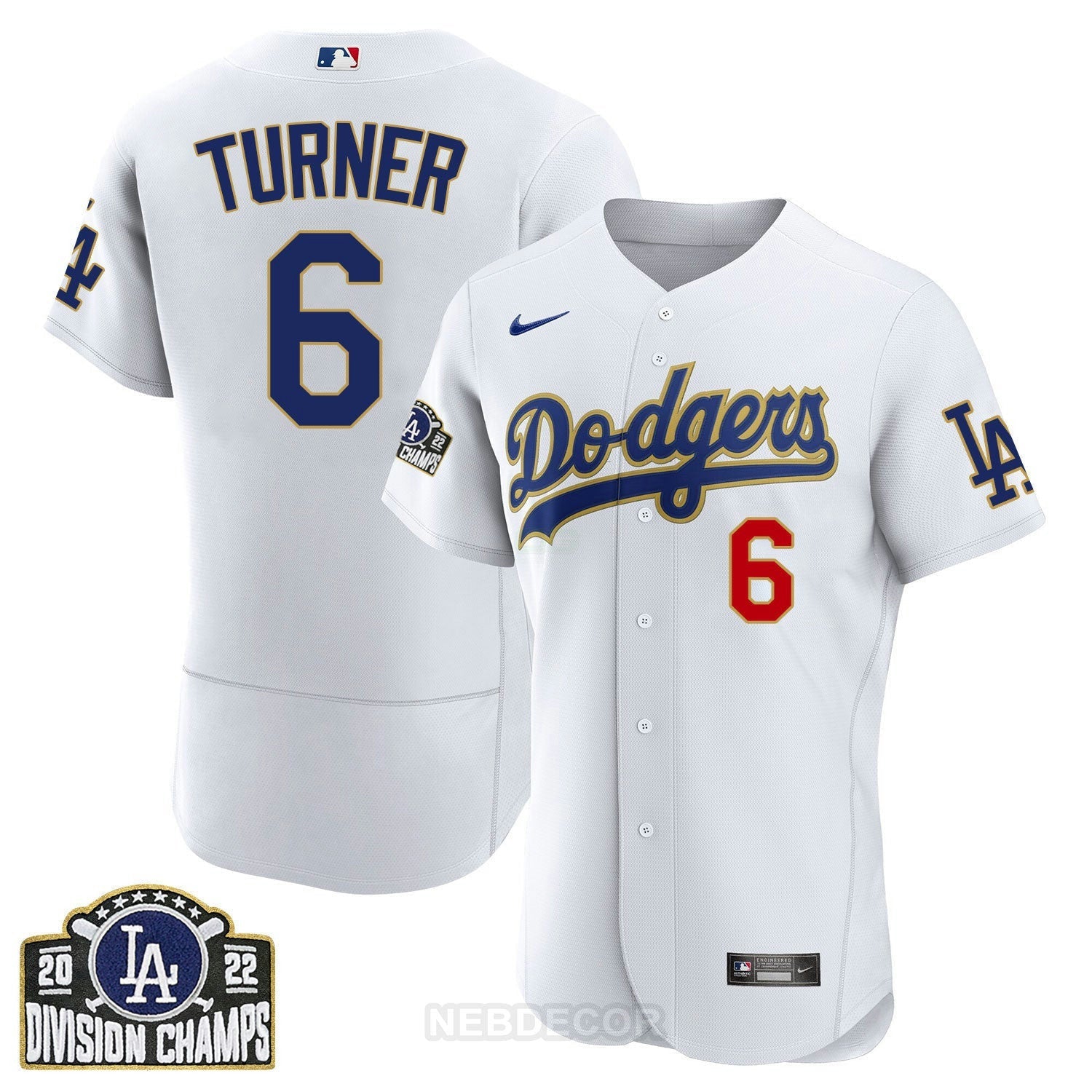 Camisa MLB Women’s Los Angeles Patch NL West Division Champions 2022 Jersey