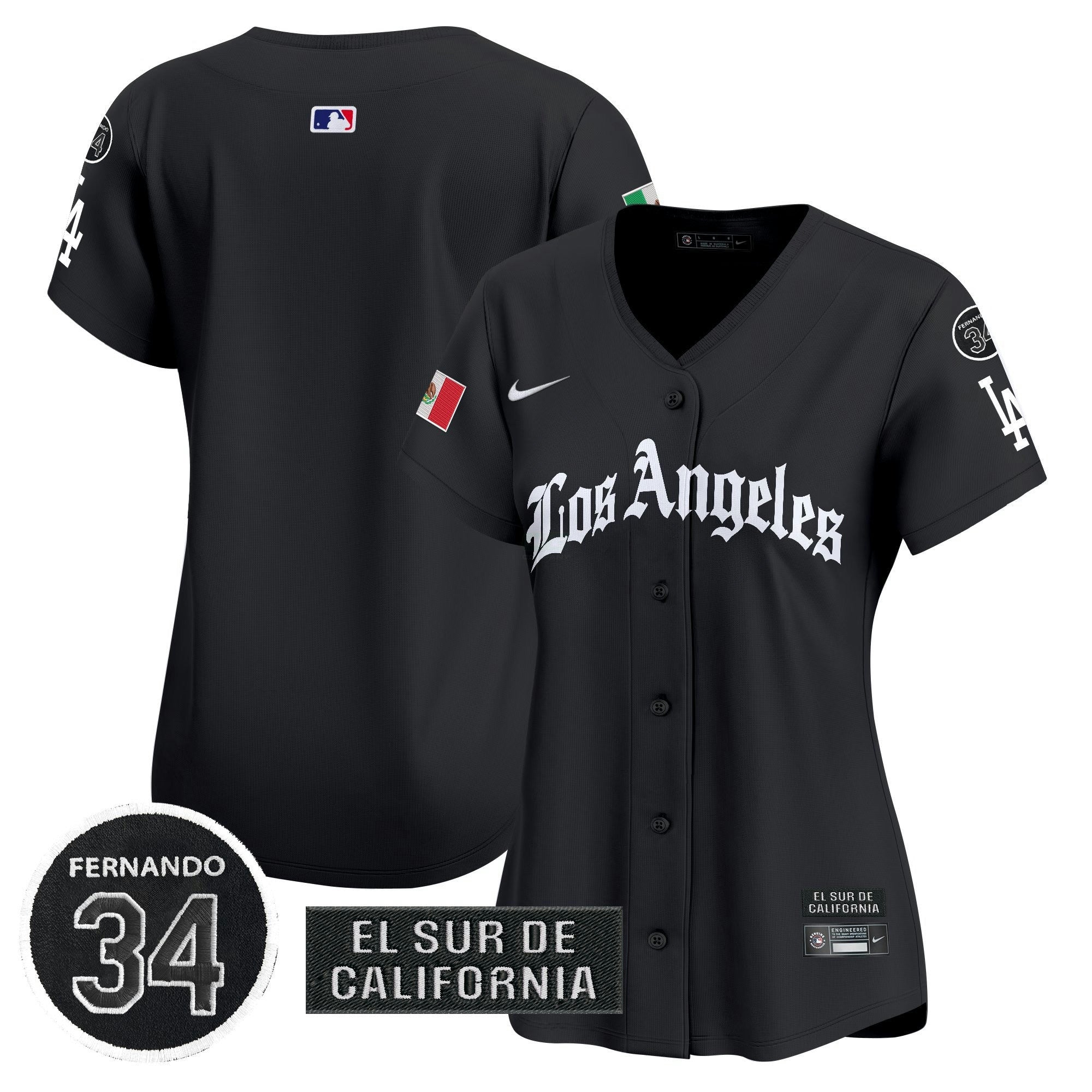 Camisa MLB Women’s Mexico 2025 LA Gothic Style Vapor Premier Limited Jersey