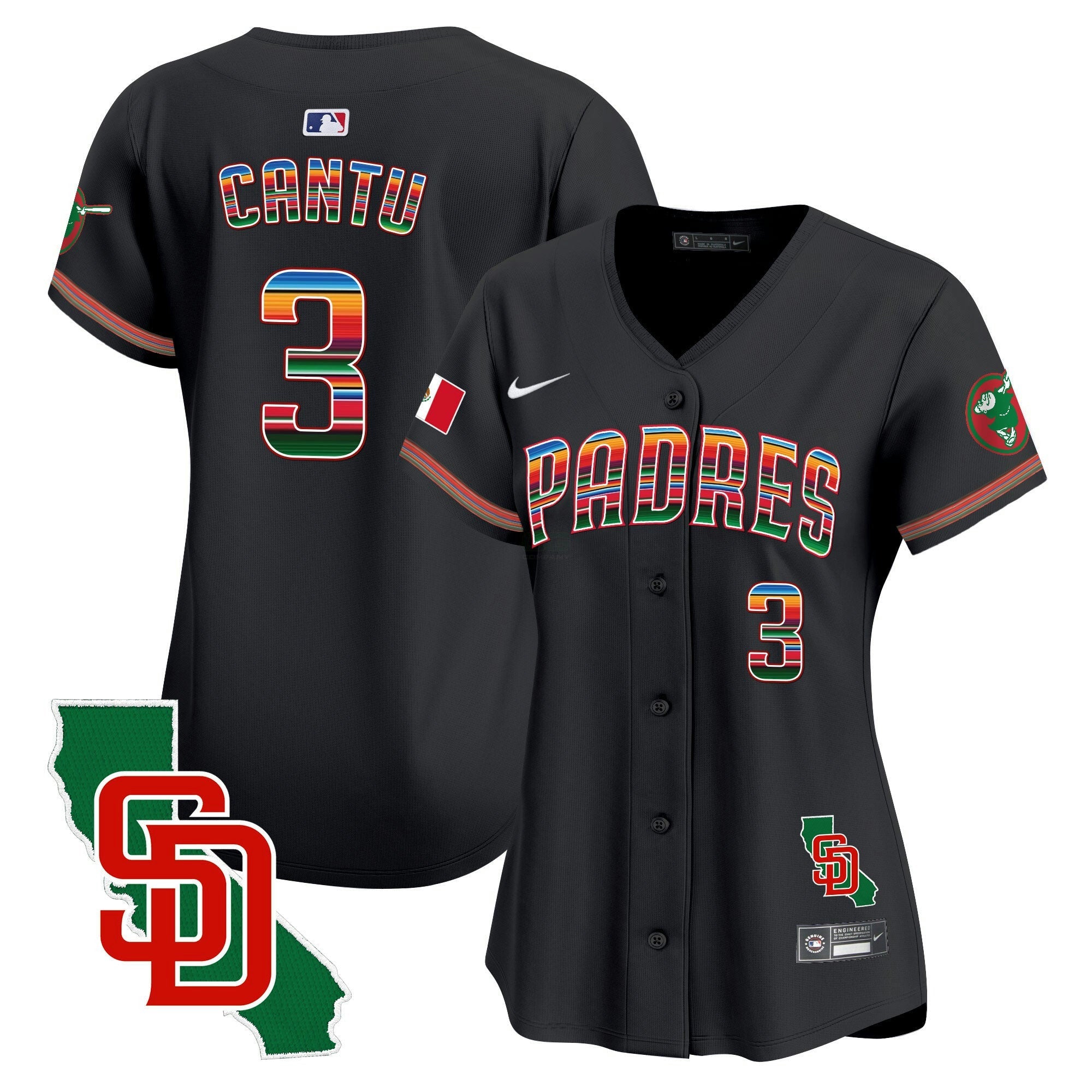 Camisa MLB Women’s Mexico California Patch Vapor Premier Limited Jersey