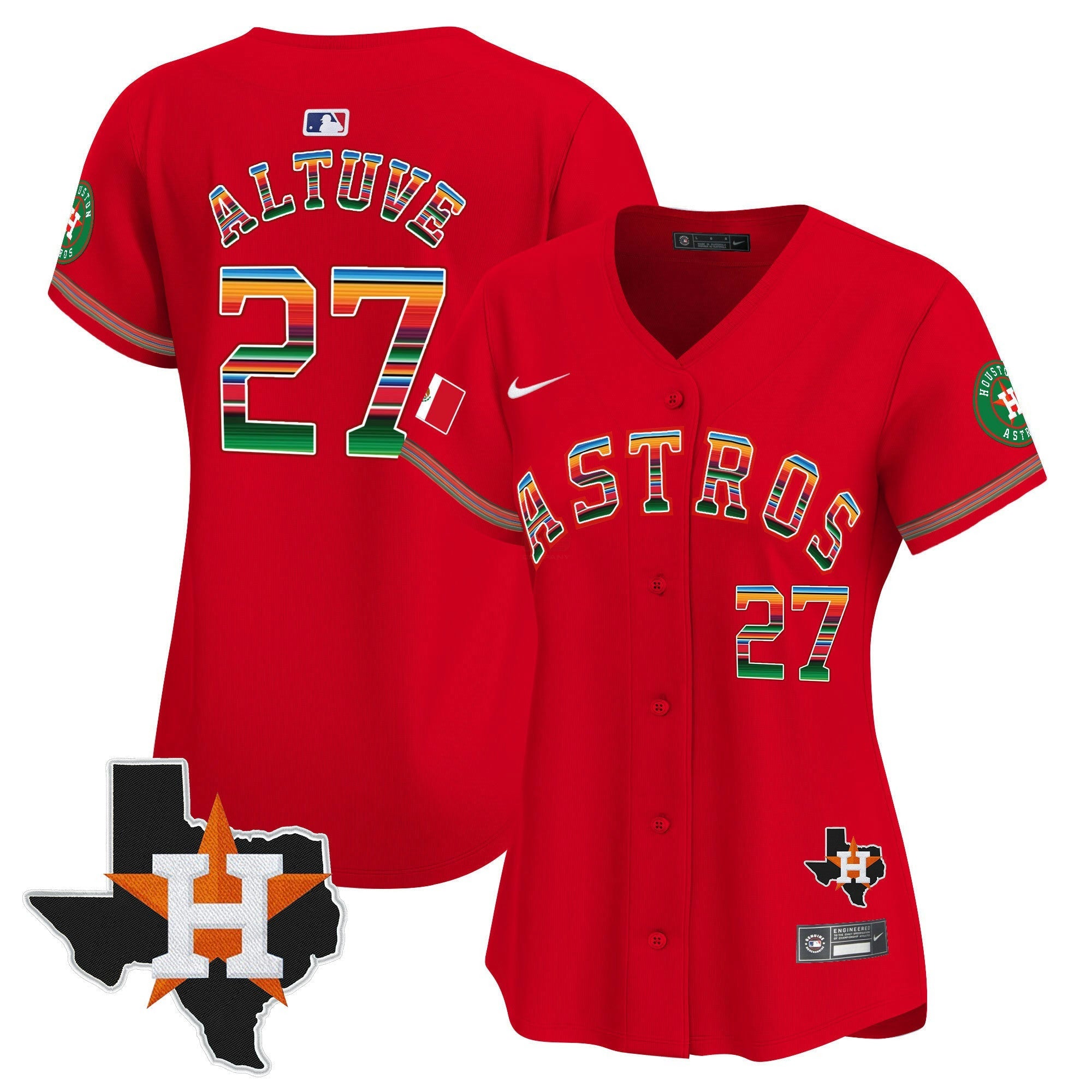 Camisa MLB Women’s Mexico Texas Patch Vapor Premier Limited Jersey