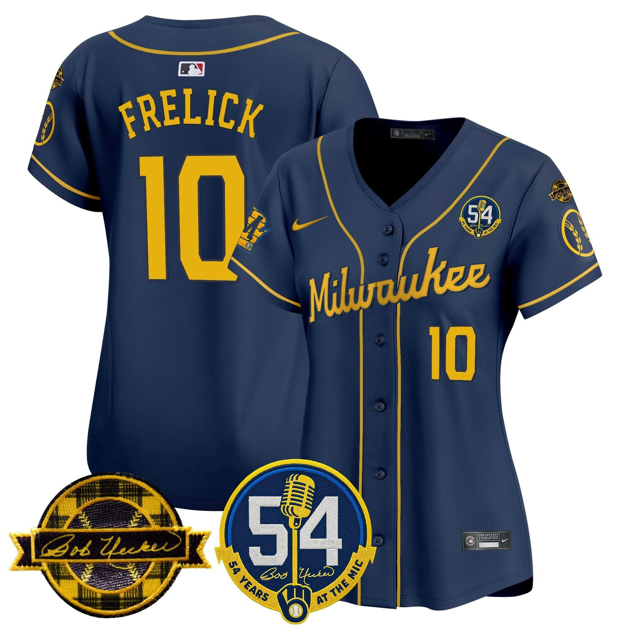 Camisa MLB Women’s Milwaukee ‘Bob Uecker – 54 Seasons for ’ Vapor Premier Limited Jersey