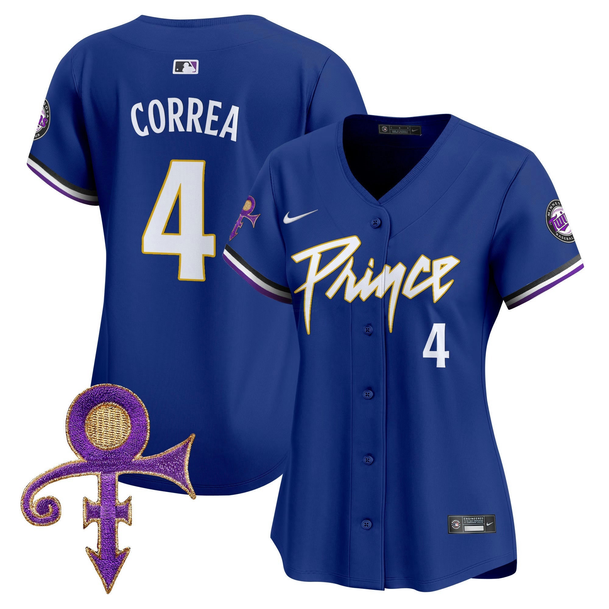 Camisa MLB Women’s Minnesota Prince Patch Vapor Premier Limited Jersey