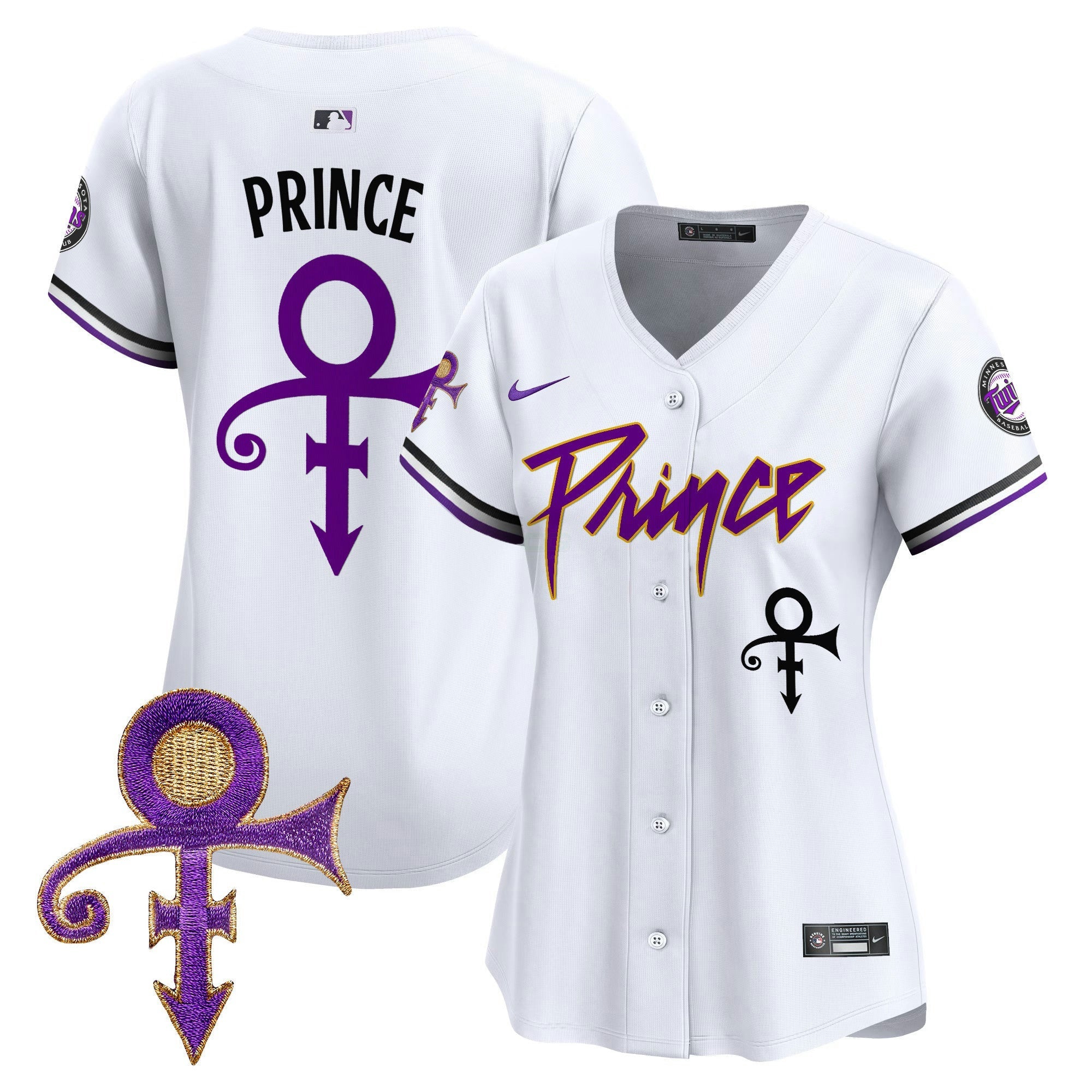 Camisa MLB Women’s Minnesota Prince Patch Vapor Premier Limited Jersey