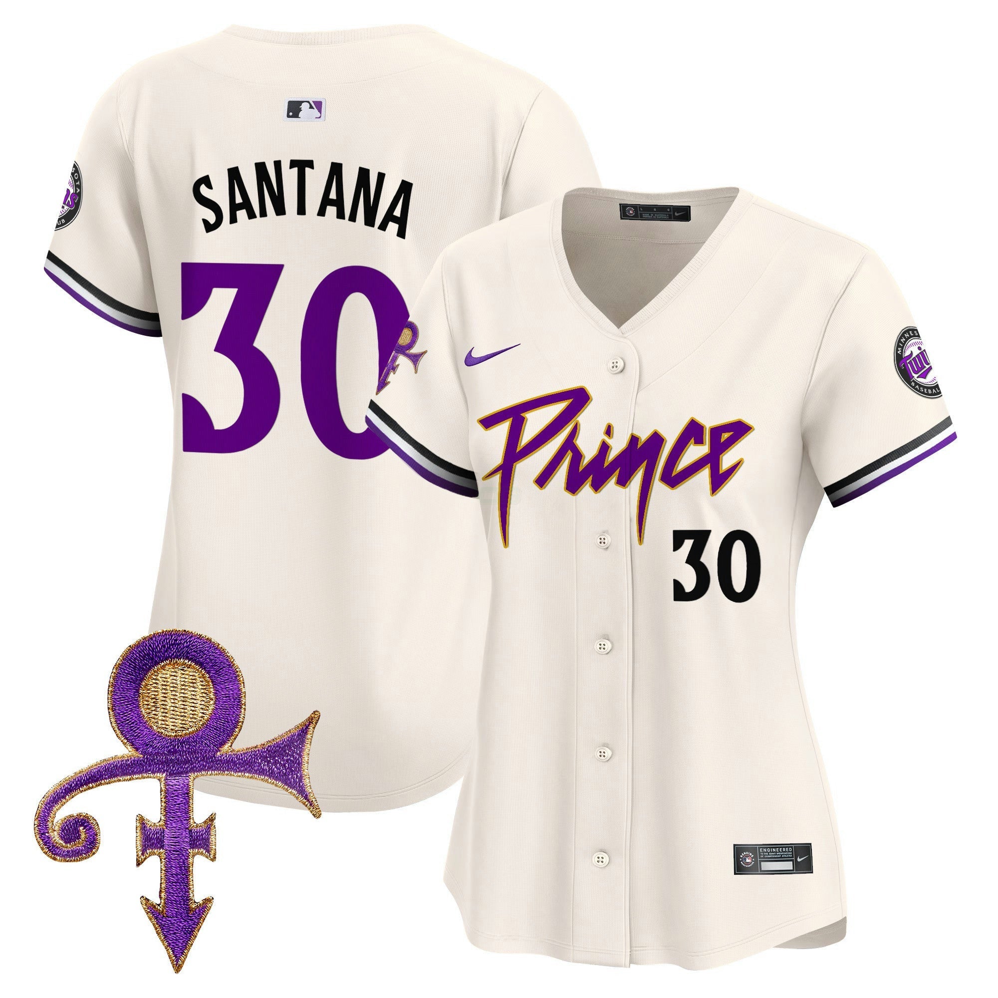 Camisa MLB Women’s Minnesota Prince Patch Vapor Premier Limited Jersey