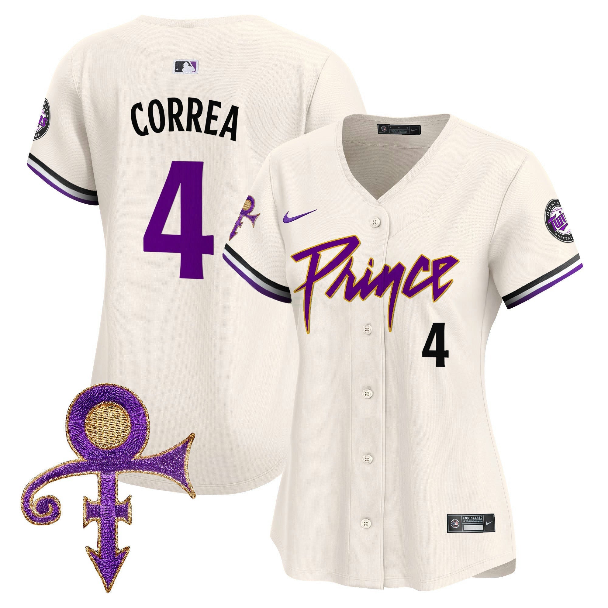 Camisa MLB Women’s Minnesota Prince Patch Vapor Premier Limited Jersey