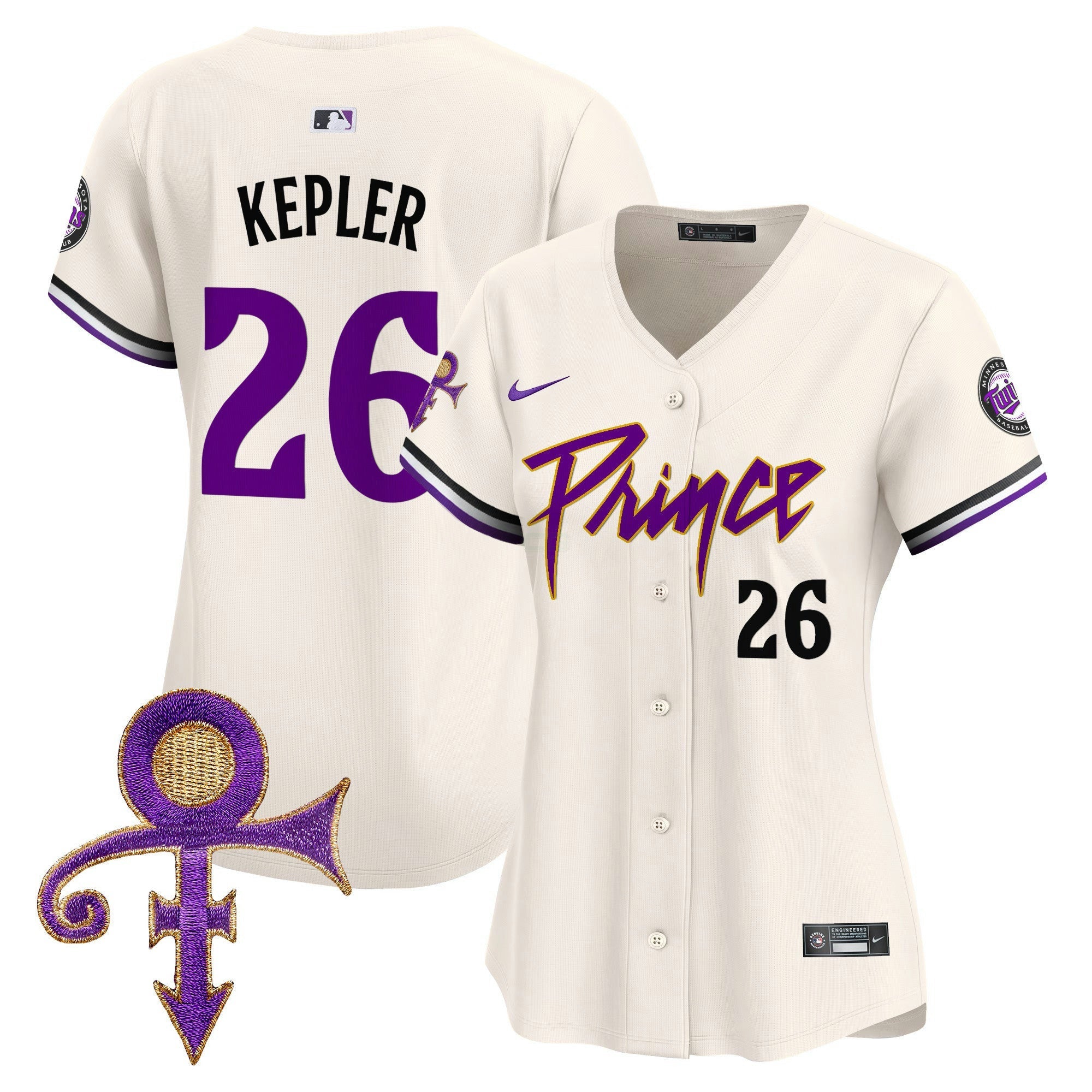 Camisa MLB Women’s Minnesota Prince Patch Vapor Premier Limited Jersey