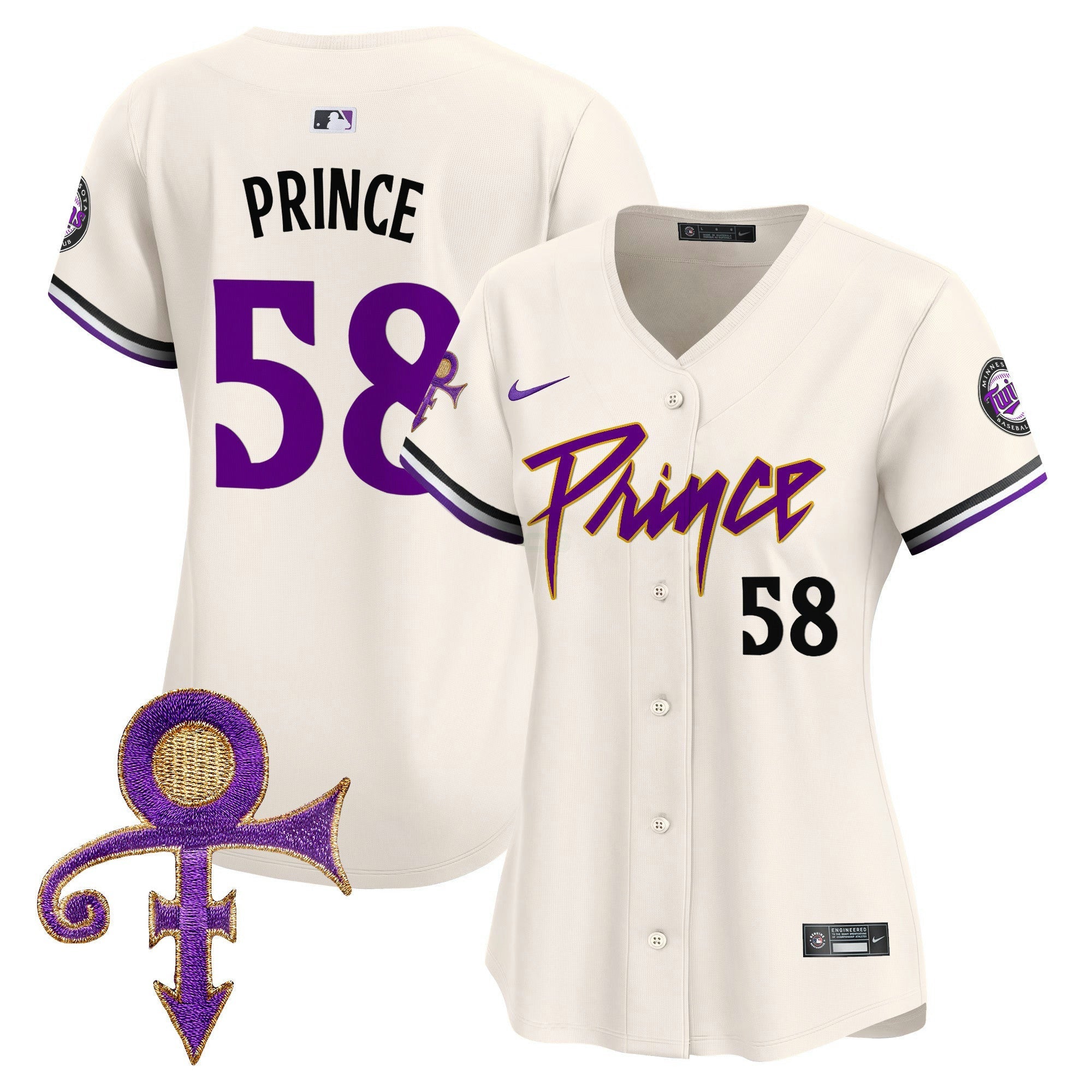 Camisa MLB Women’s Minnesota Prince Patch Vapor Premier Limited Jersey