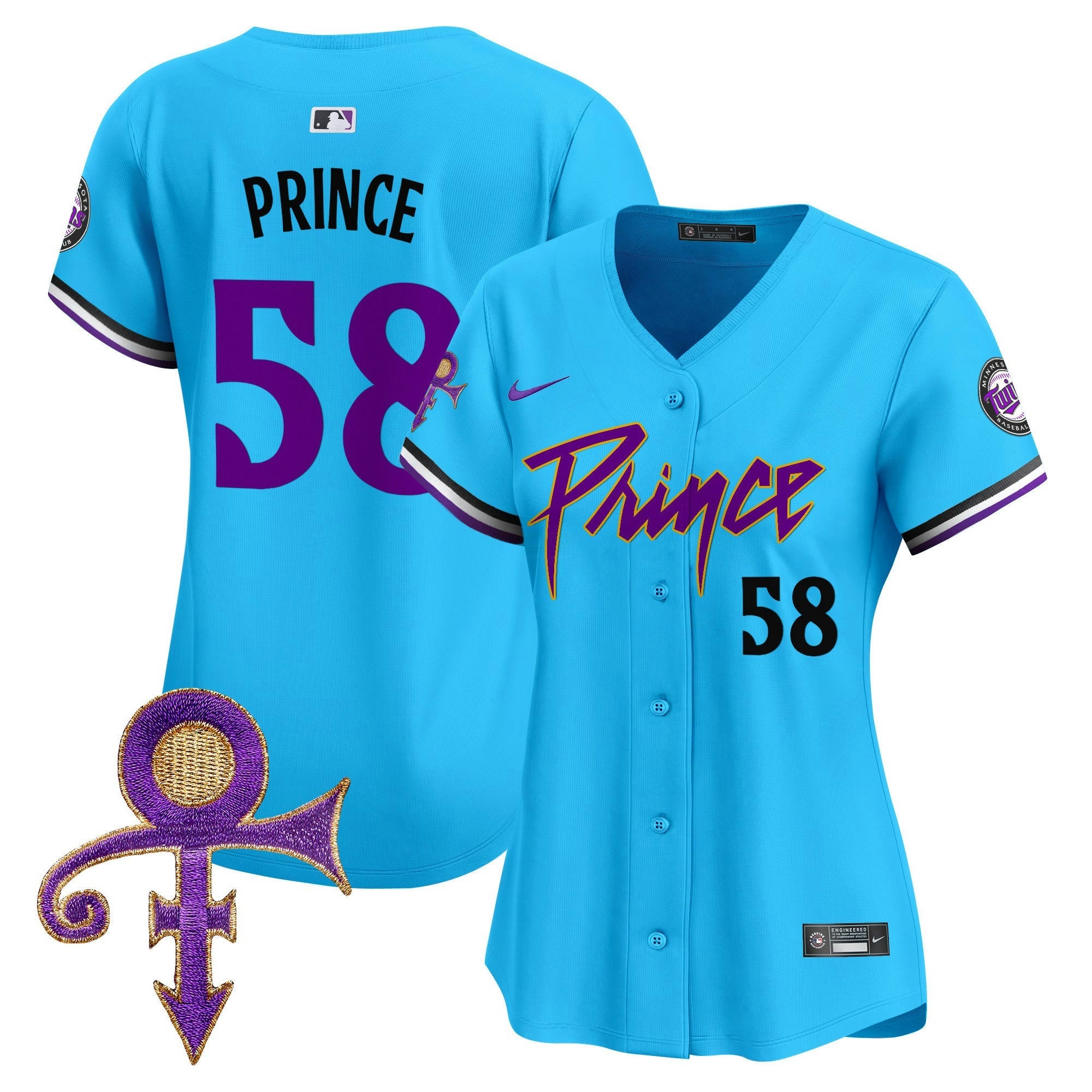 Camisa MLB Women’s Minnesota Prince Patch Vapor Premier Limited Jersey