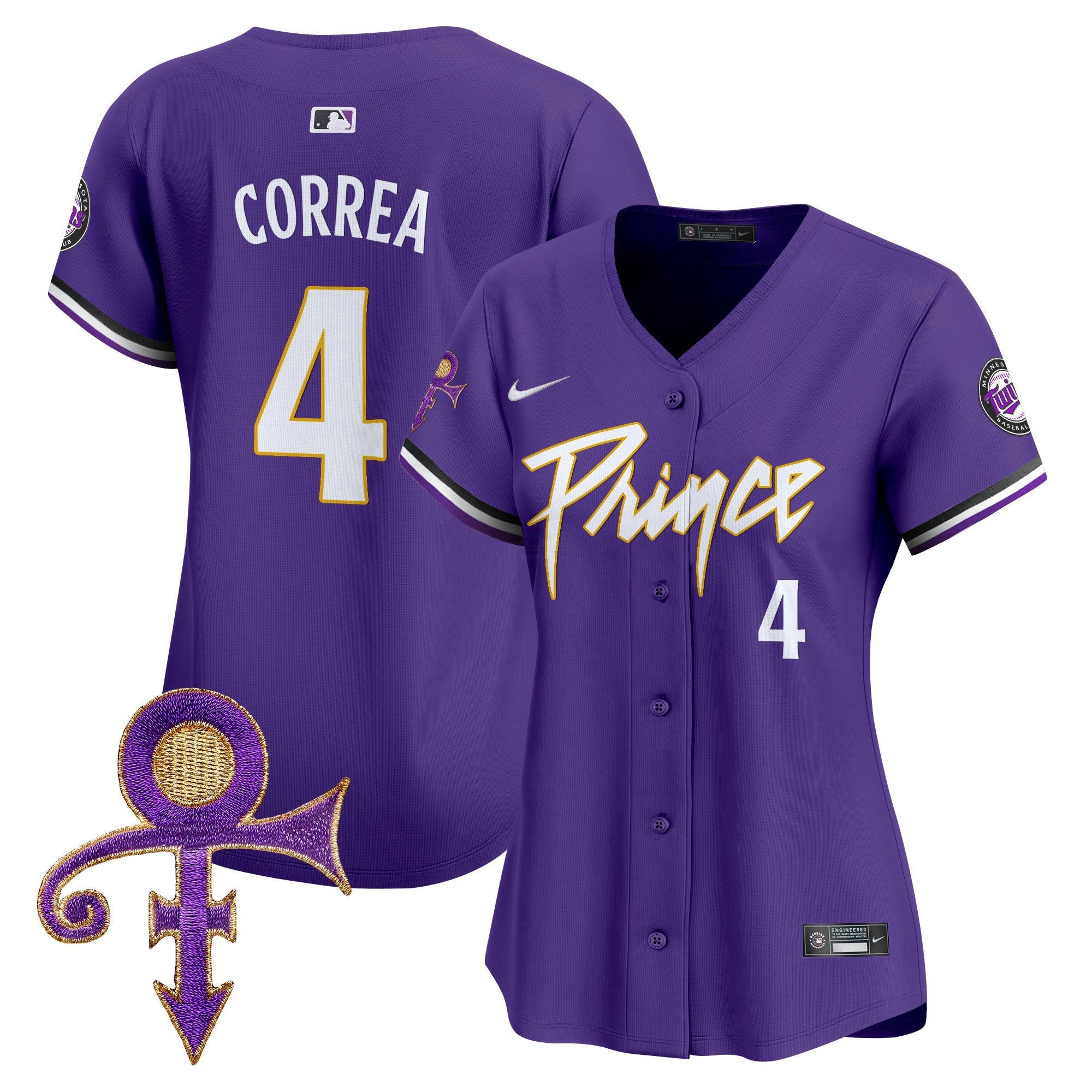 Camisa MLB Women’s Minnesota Prince Patch Vapor Premier Limited Jersey