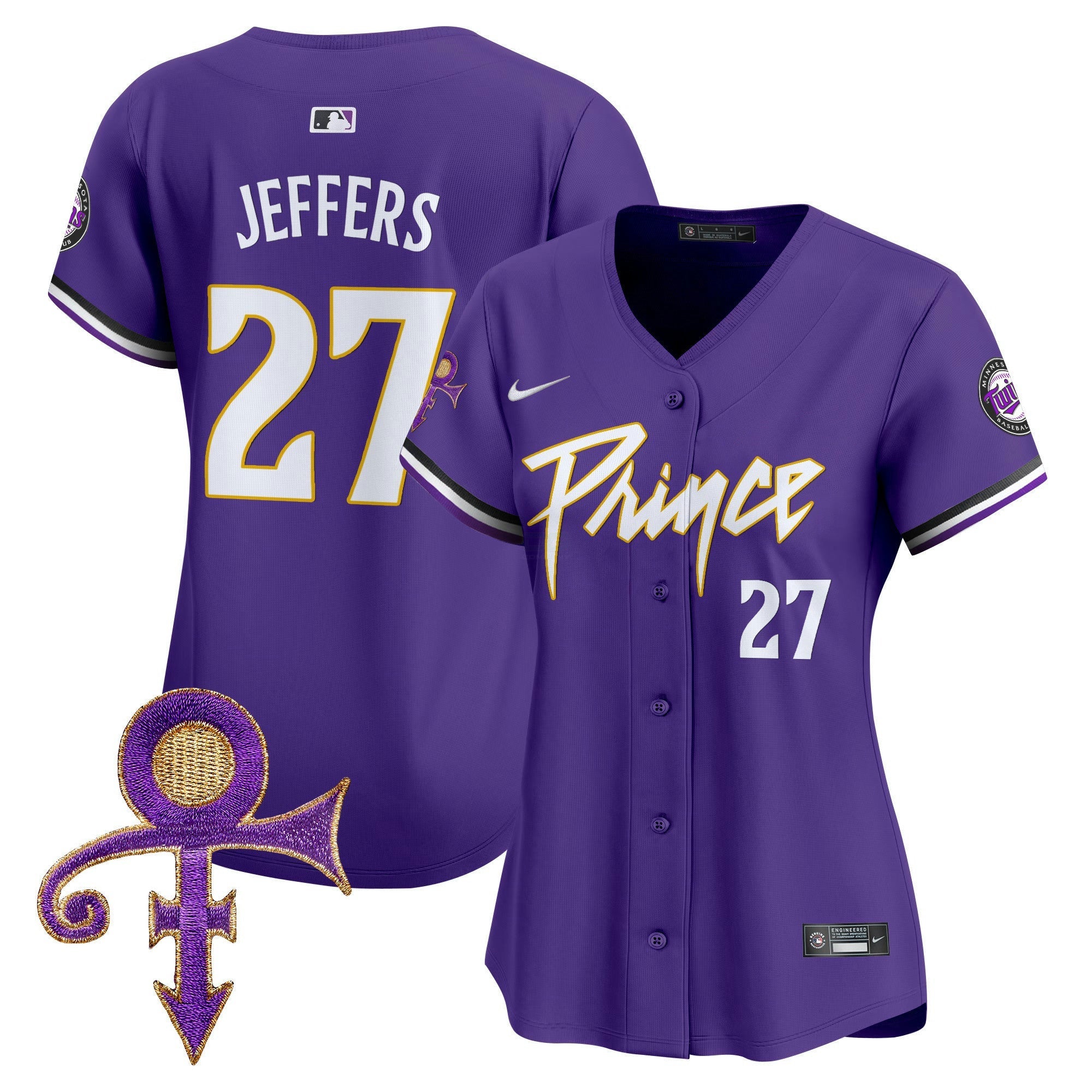 Camisa MLB Women’s Minnesota Prince Patch Vapor Premier Limited Jersey