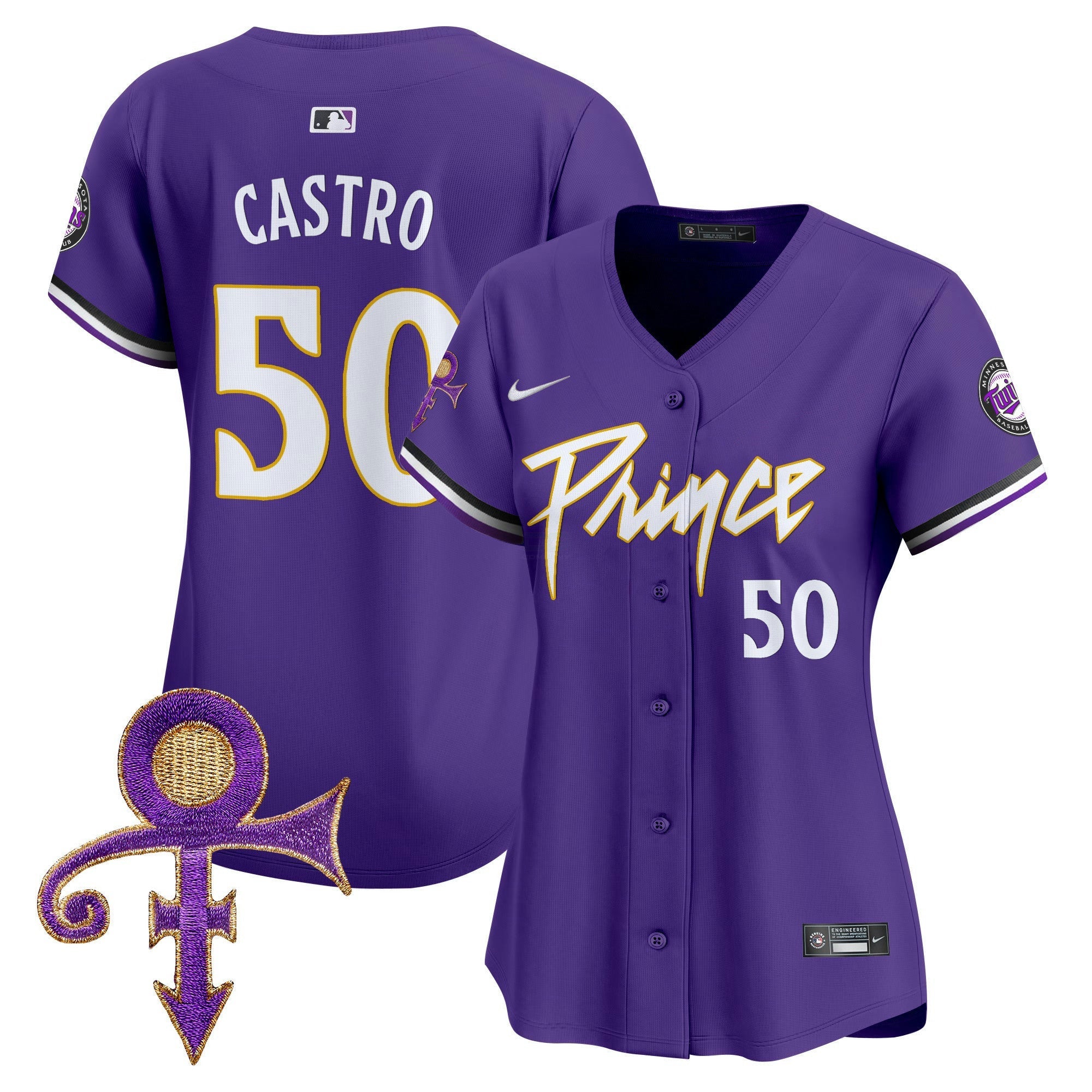 Camisa MLB Women’s Minnesota Prince Patch Vapor Premier Limited Jersey