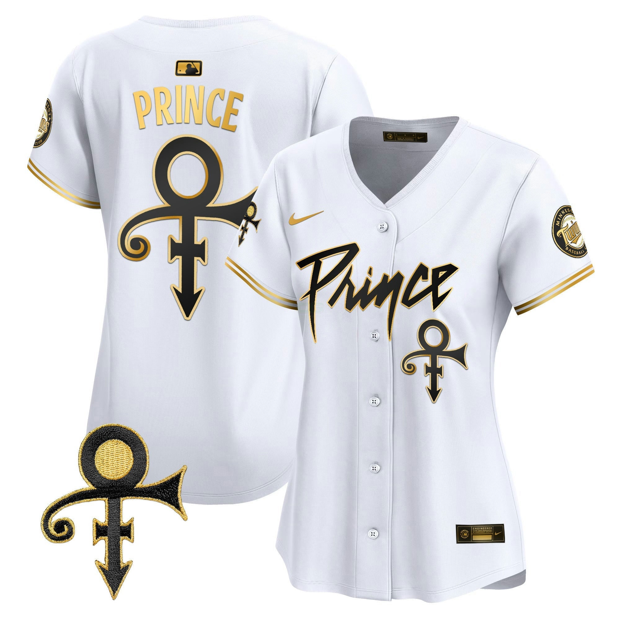 Camisa MLB Women’s Minnesota Prince Patch Vapor Premier Limited Jersey V4