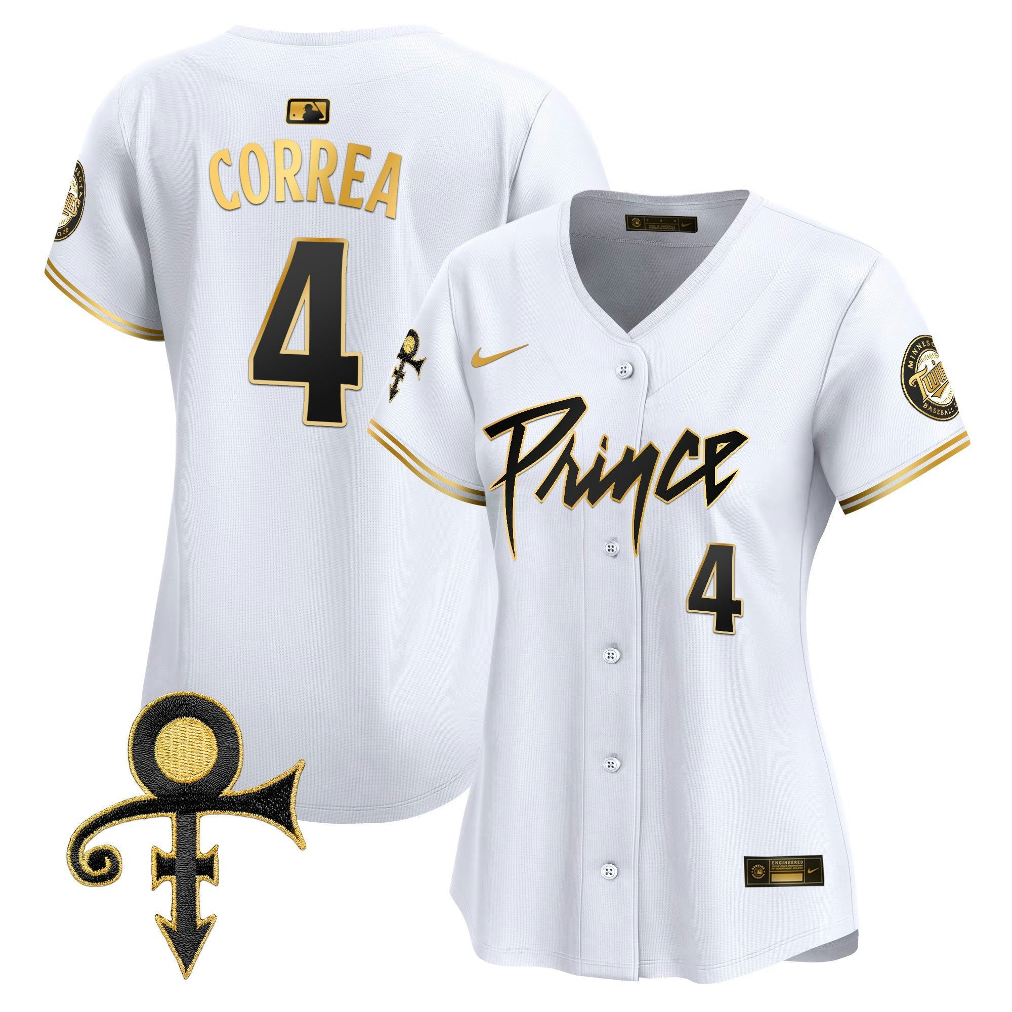Camisa MLB Women’s Minnesota Prince Patch Vapor Premier Limited Jersey V4