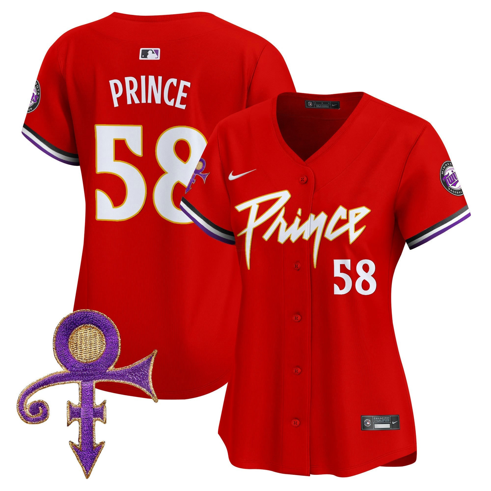 Camisa MLB Women’s Minnesota Prince Patch Vapor Premier Limited Jersey