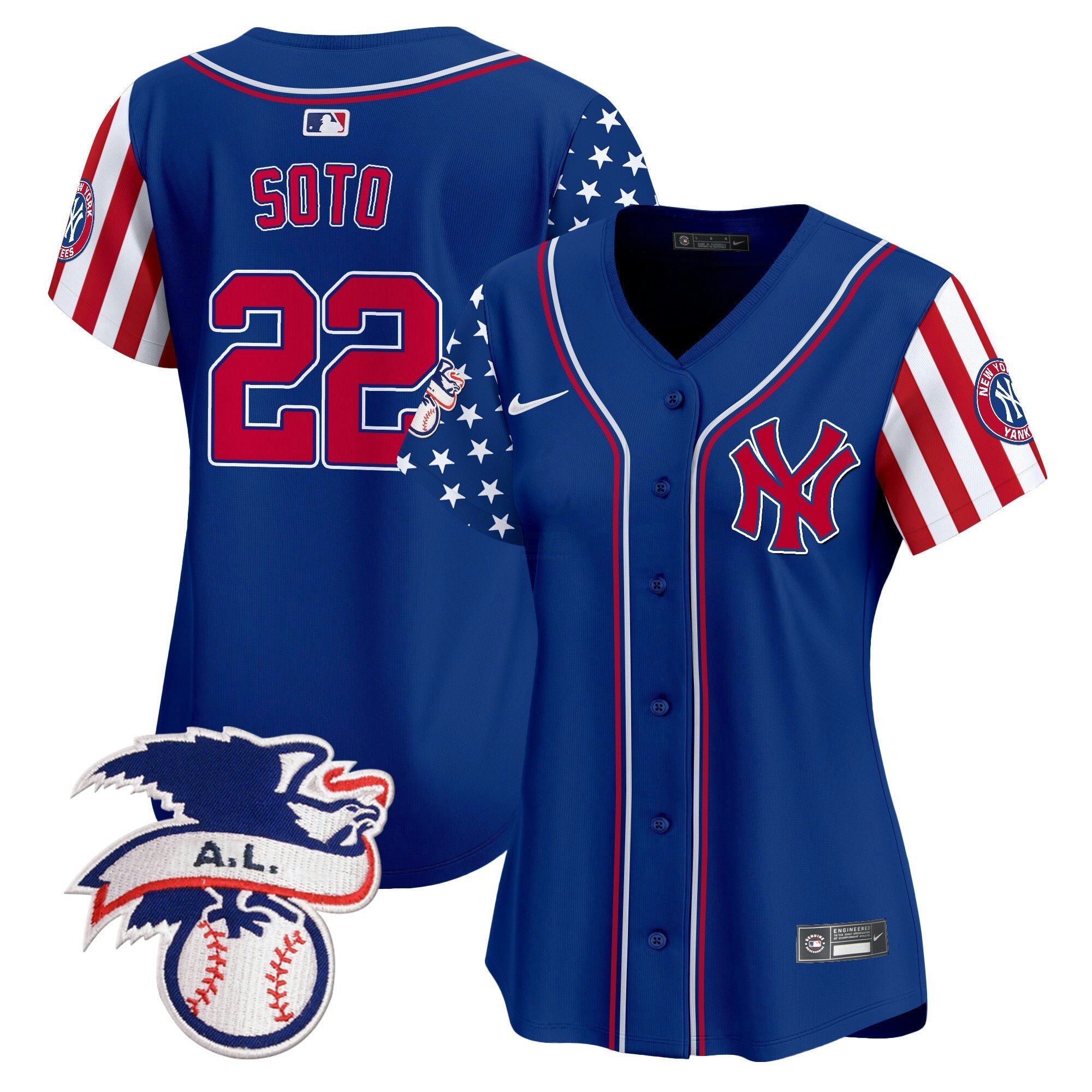 Camisa MLB Women’s New York 2024 Fourth of July Vapor Premier Limited Jersey V5