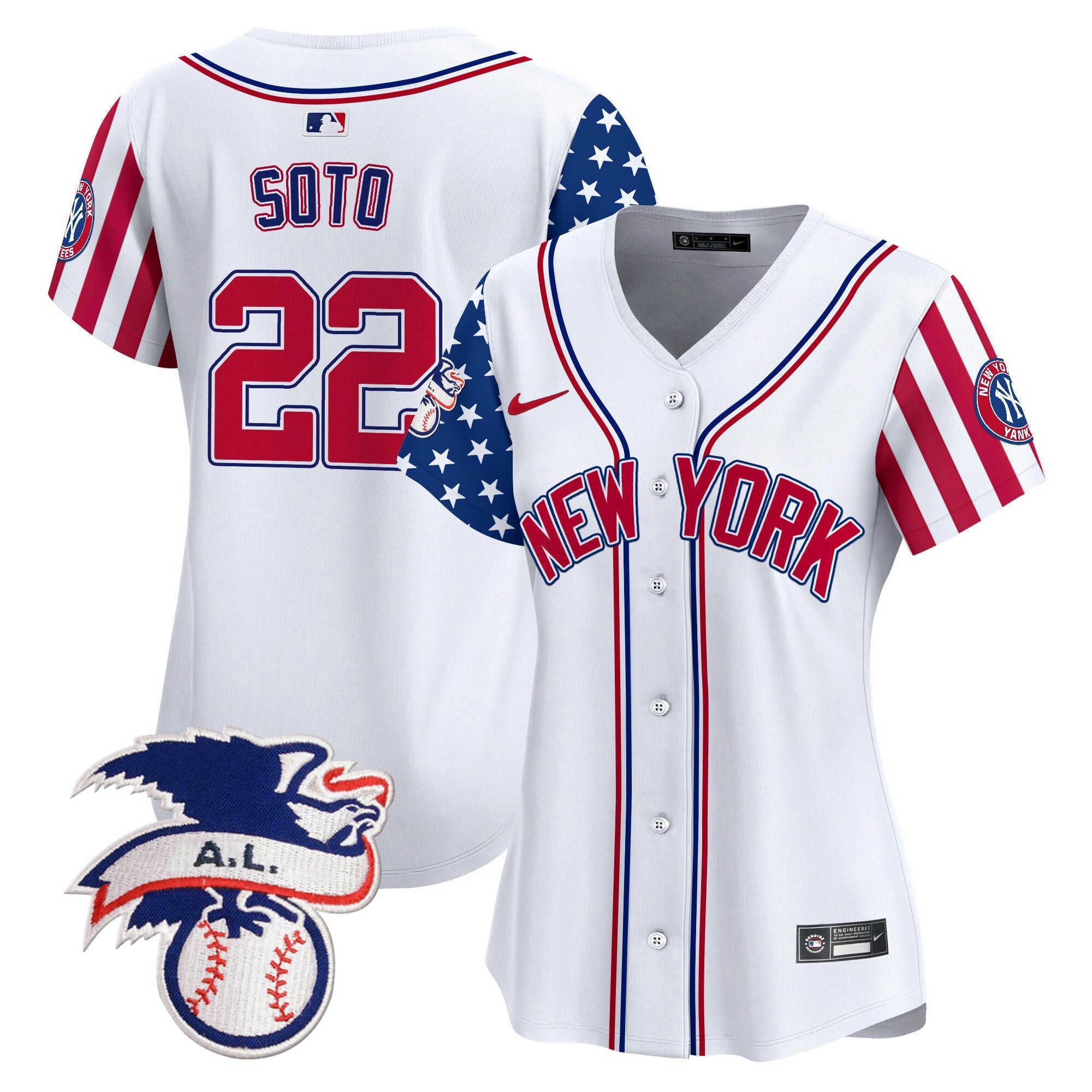 Camisa MLB Women’s New York 2024 Fourth of July Vapor Premier Limited Jersey V6