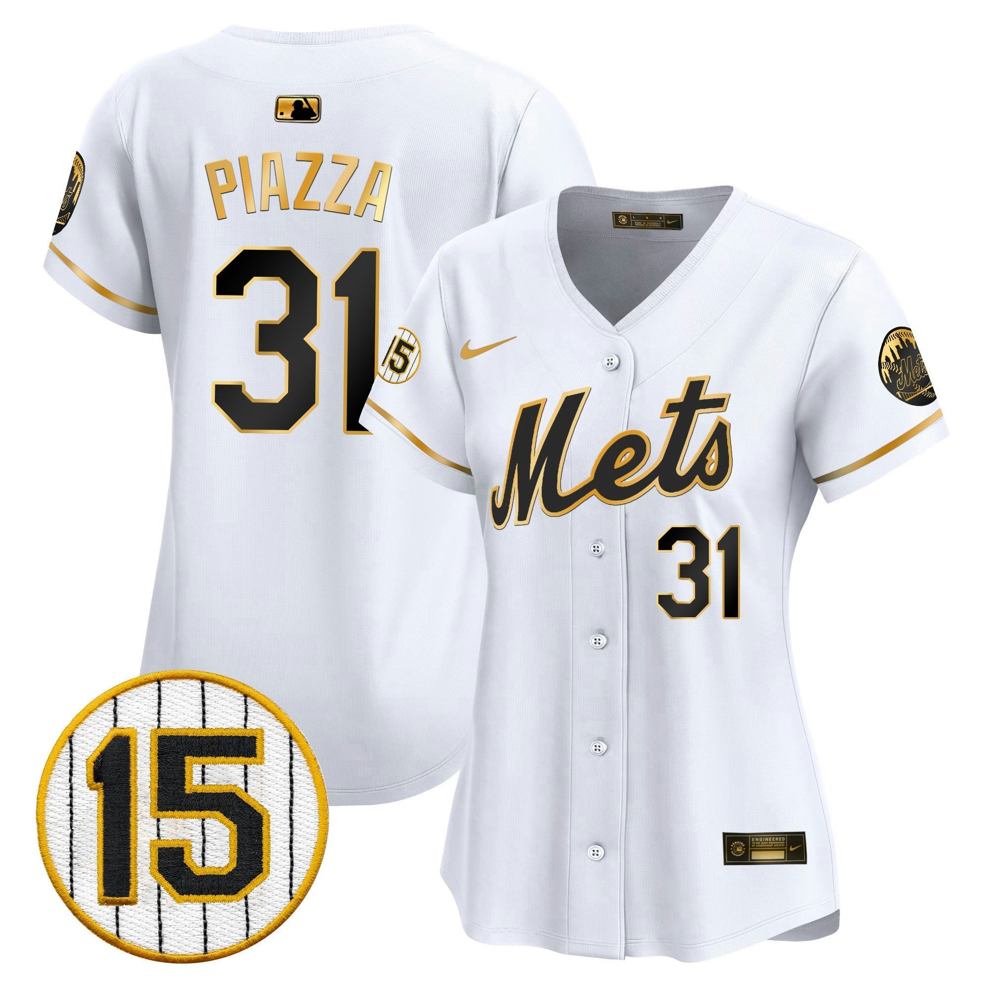 Camisa MLB Women’s New York Jerry Grote Patch Vapor Premier Limited Jersey