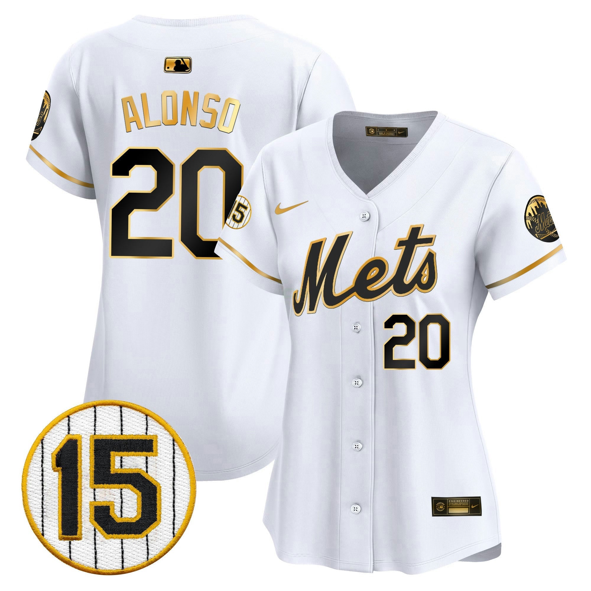 Camisa MLB Women’s New York Jerry Grote Patch Vapor Premier Limited Jersey