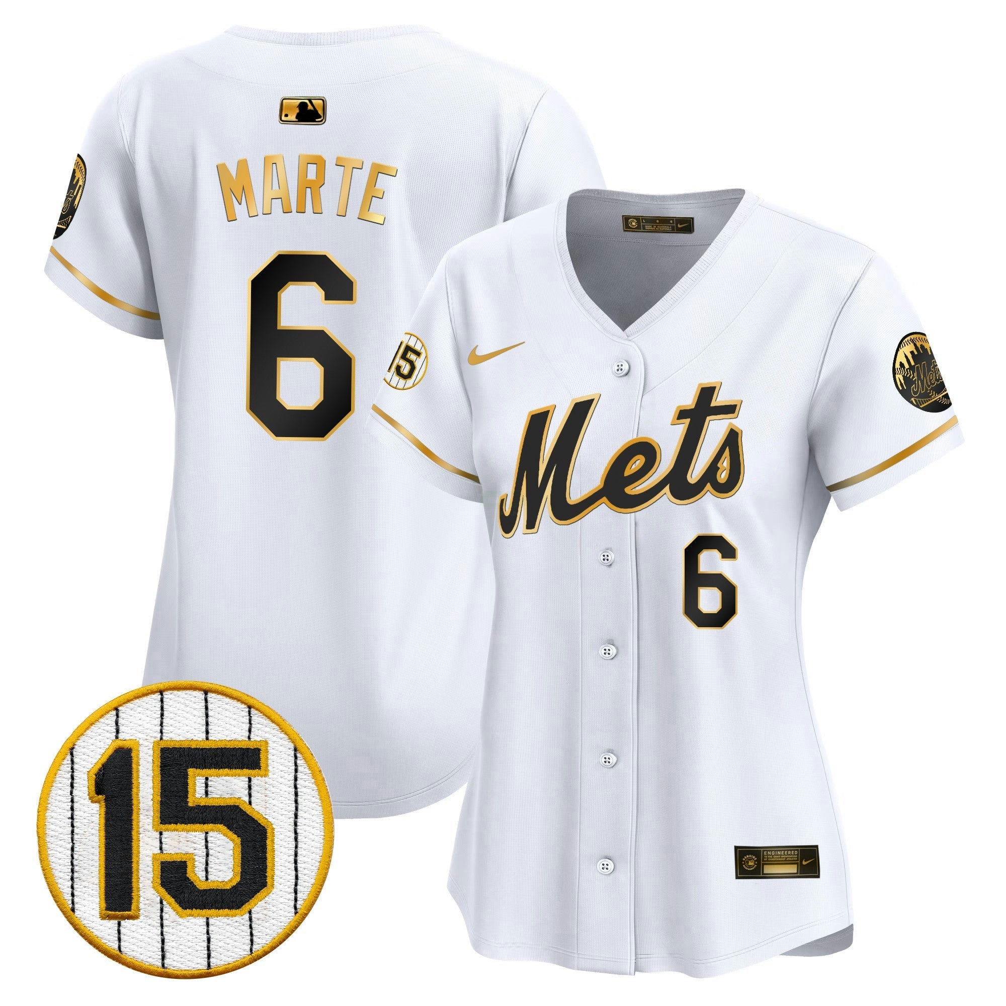 Camisa MLB Women’s New York Jerry Grote Patch Vapor Premier Limited Jersey