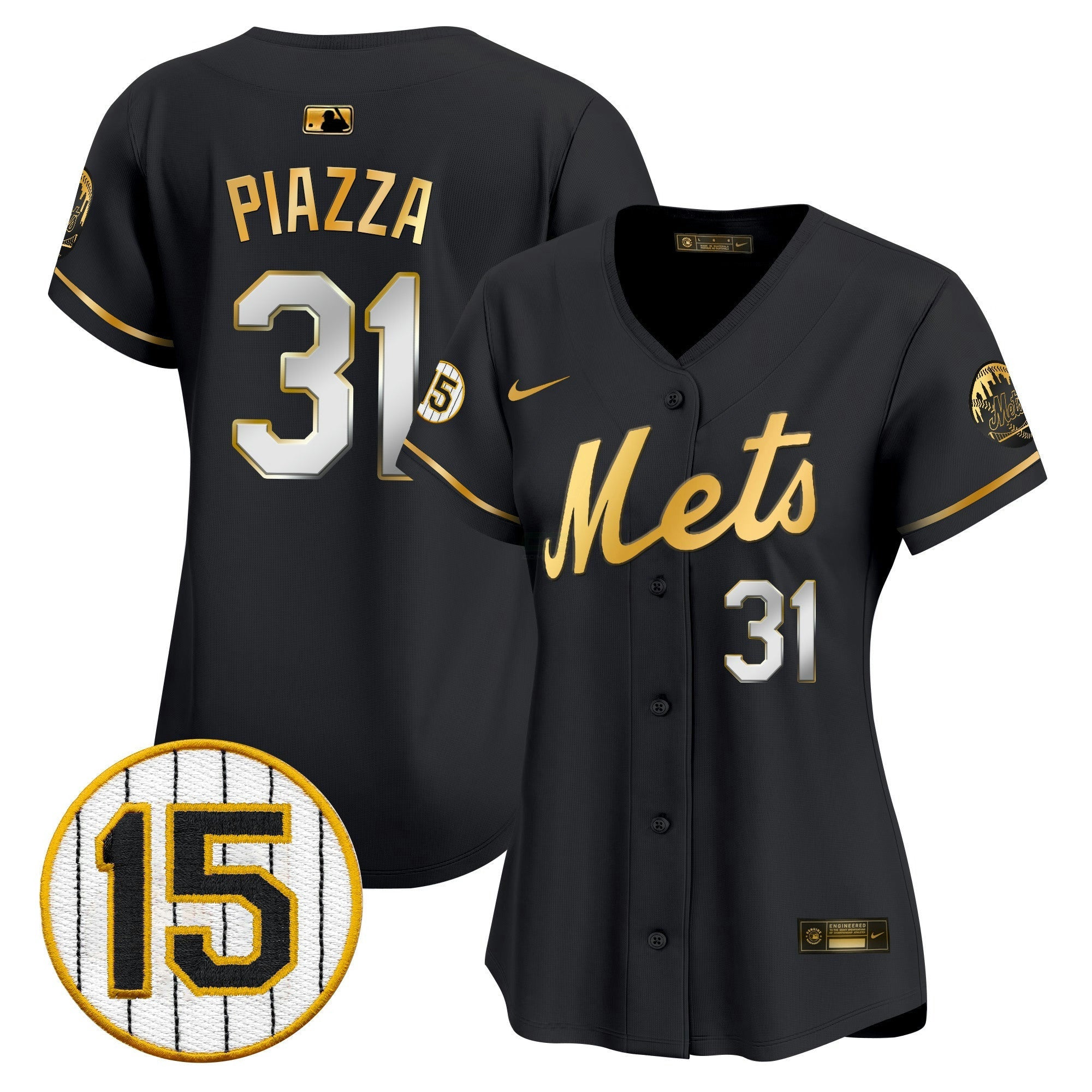 Camisa MLB Women’s New York Jerry Grote Patch Vapor Premier Limited Jersey