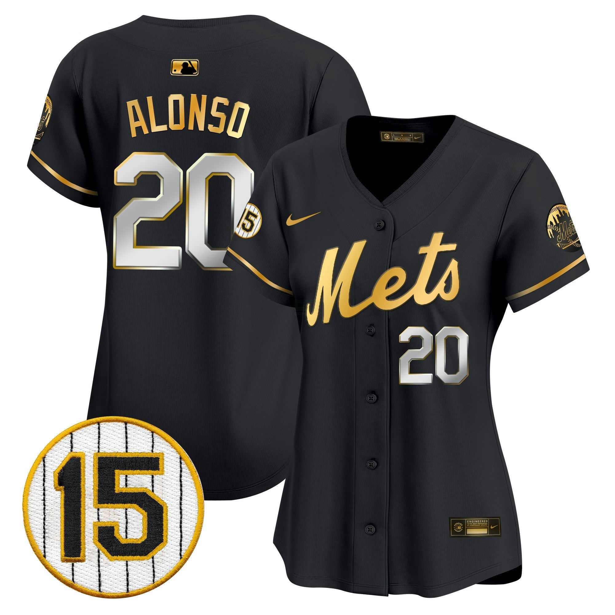 Camisa MLB Women’s New York Jerry Grote Patch Vapor Premier Limited Jersey