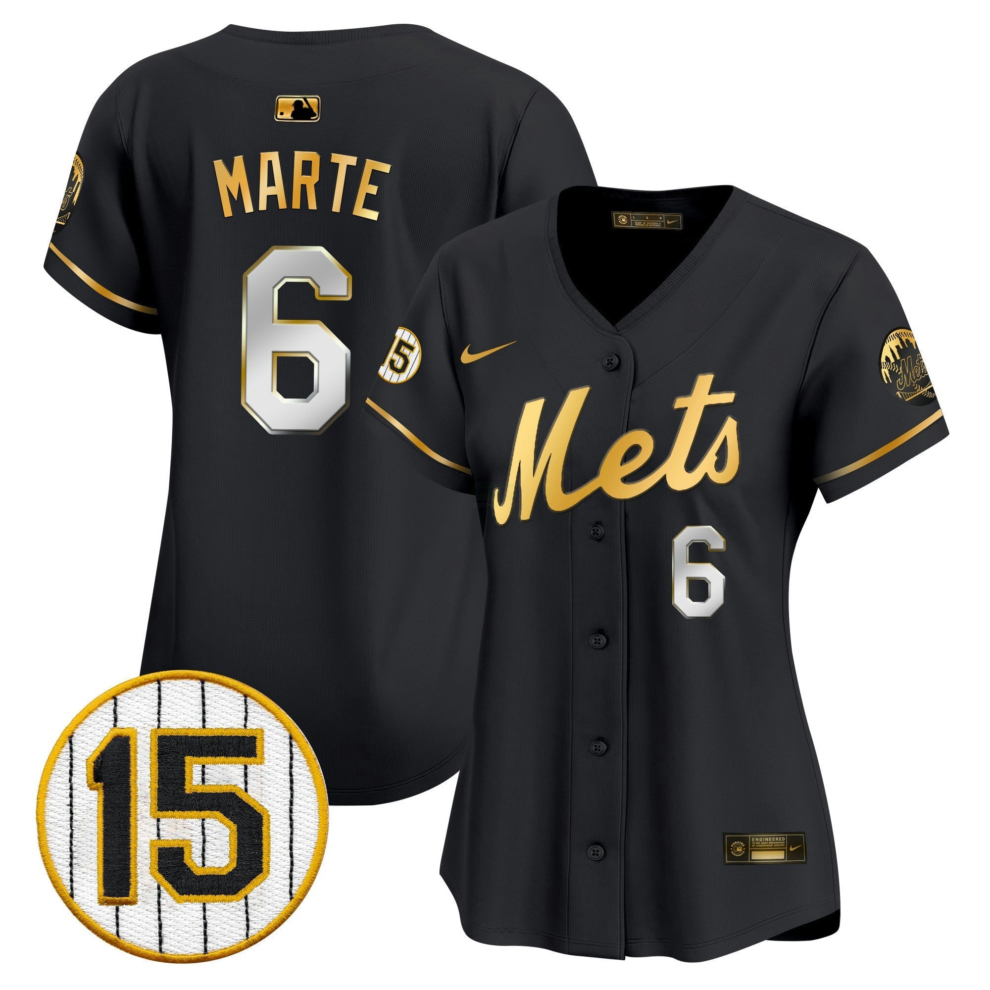 Camisa MLB Women’s New York Jerry Grote Patch Vapor Premier Limited Jersey